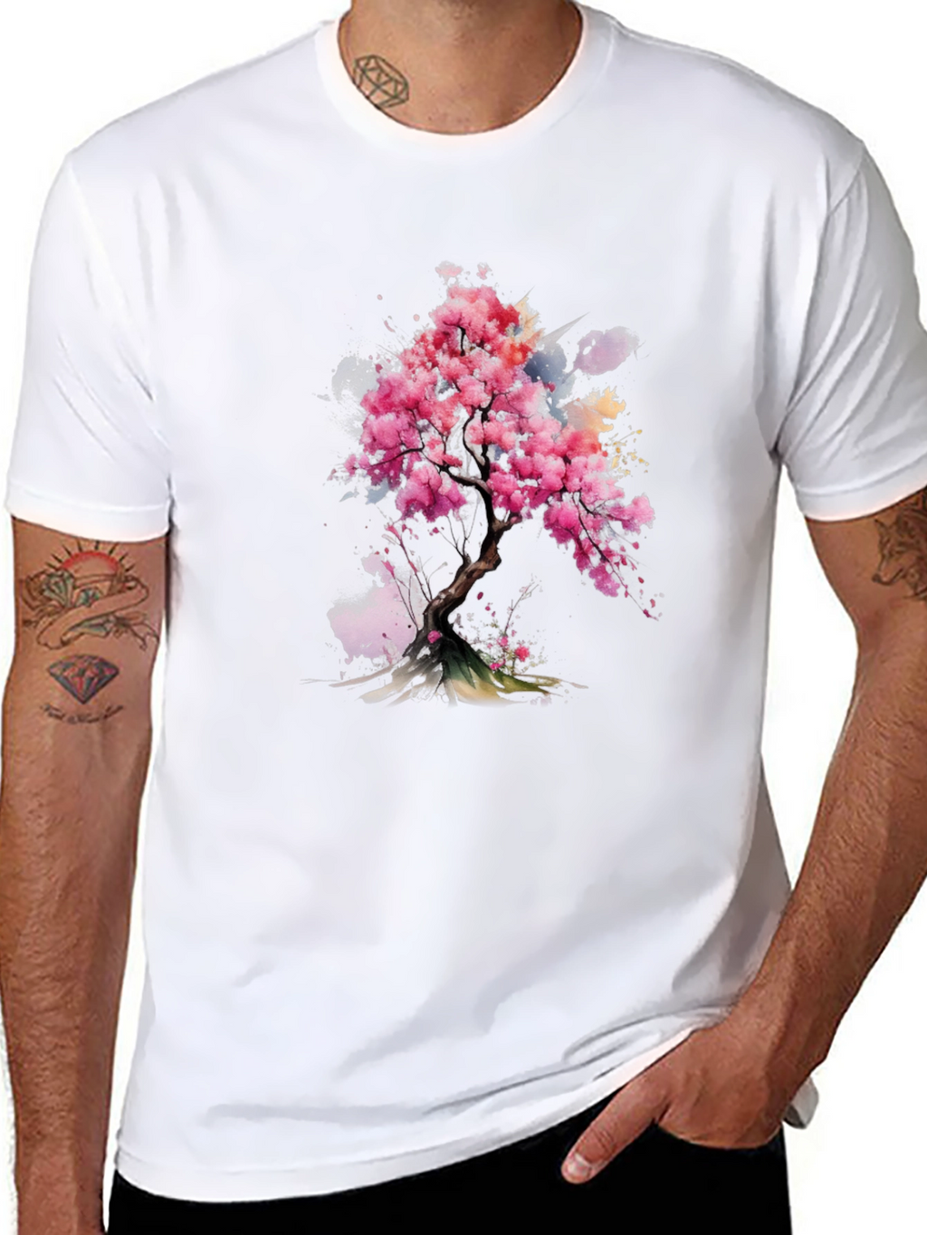 Sakura Blossom Tee - Artistic Floral Print