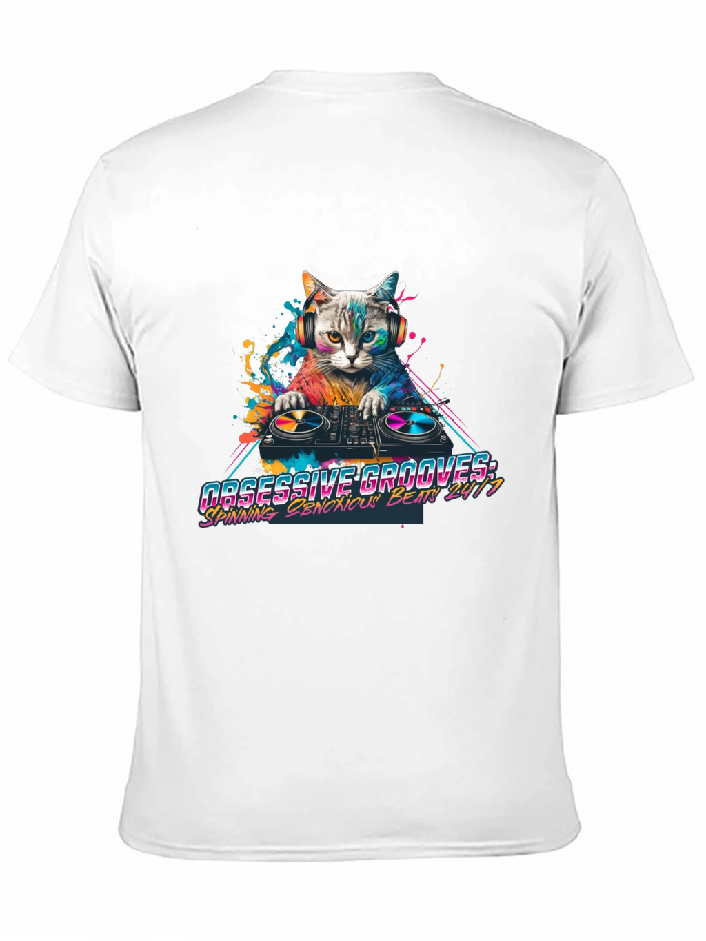 DJ Cat Graphic Tee - Obsessive Grooves