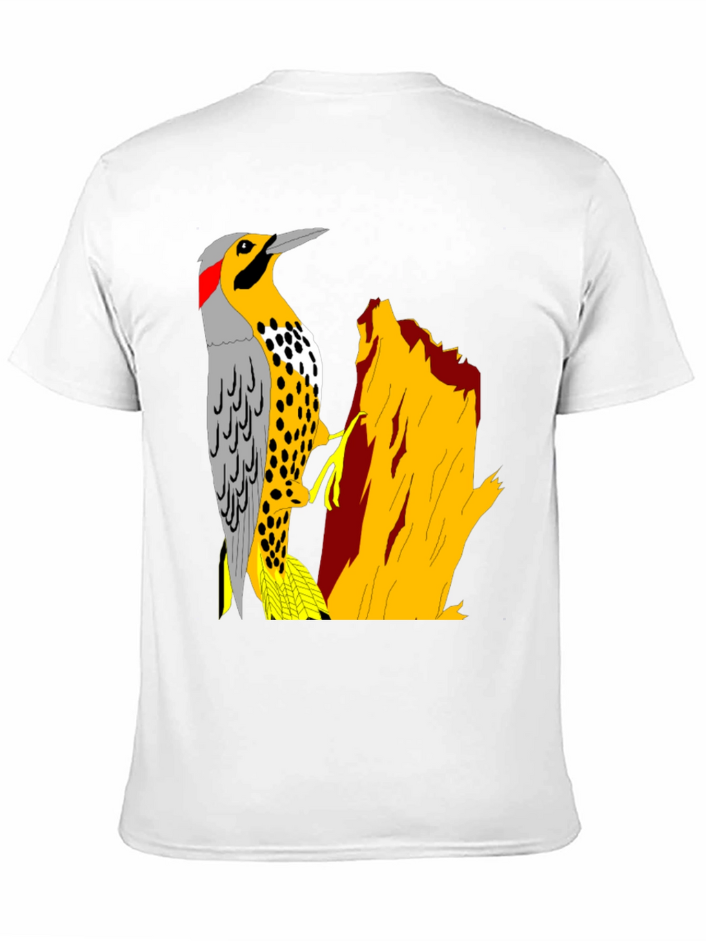 Woodpecker Graphic Tee - Nature Lovers Black T-Shirt