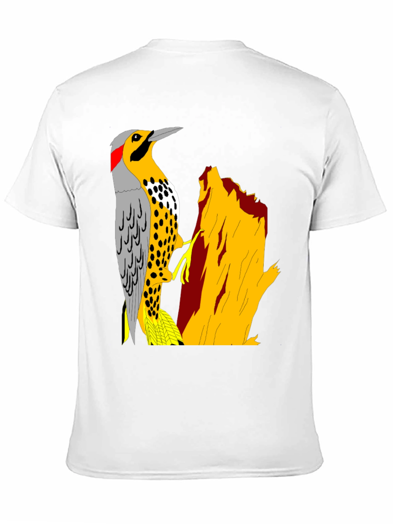 Woodpecker Graphic Tee - Nature Lovers Black T-Shirt