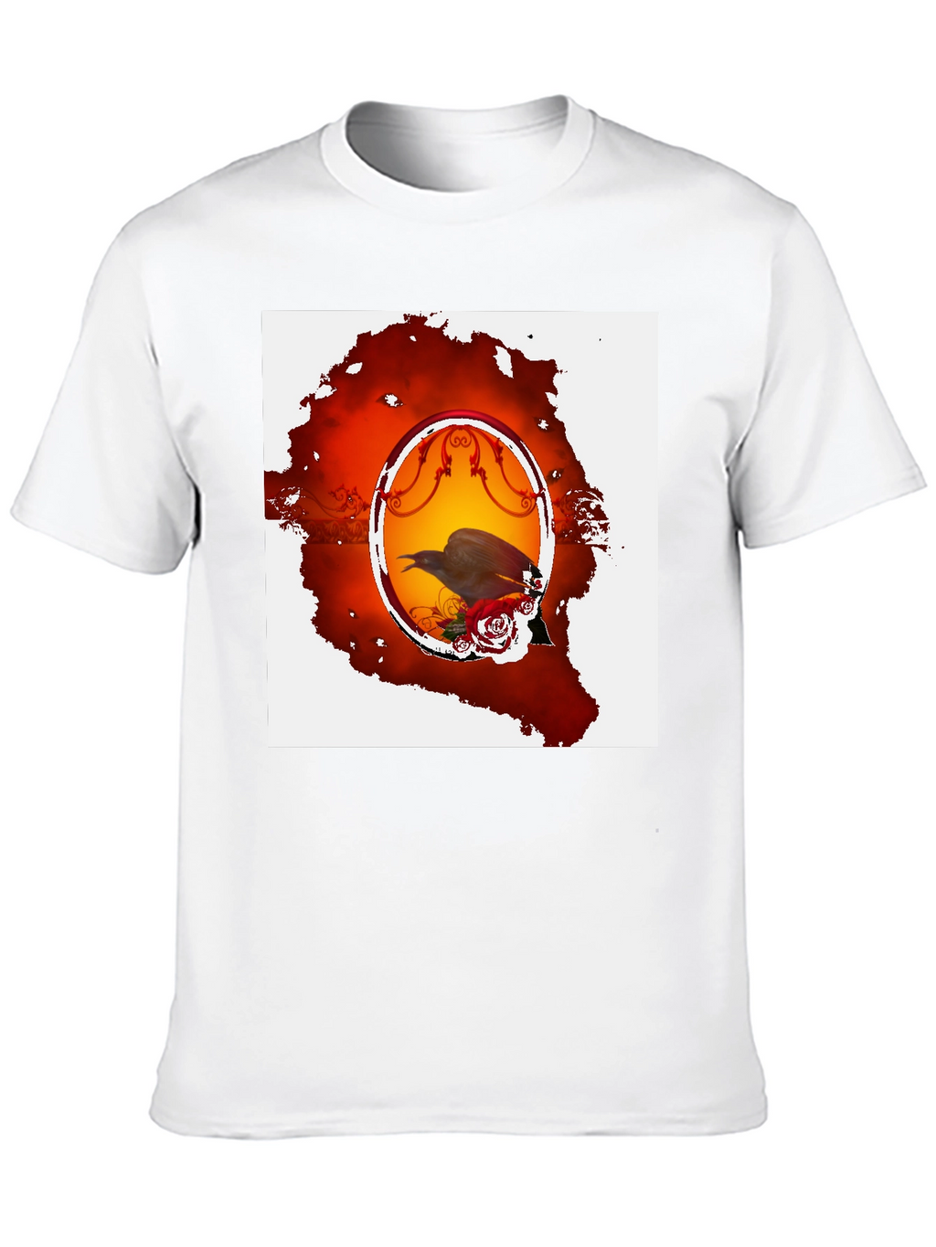 Raven & Roses Graphic Tee - Gothic Style Shirt
