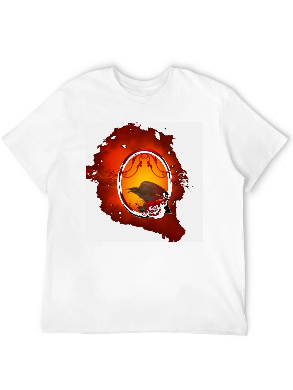 Raven & Roses Graphic Tee - Gothic Style Shirt