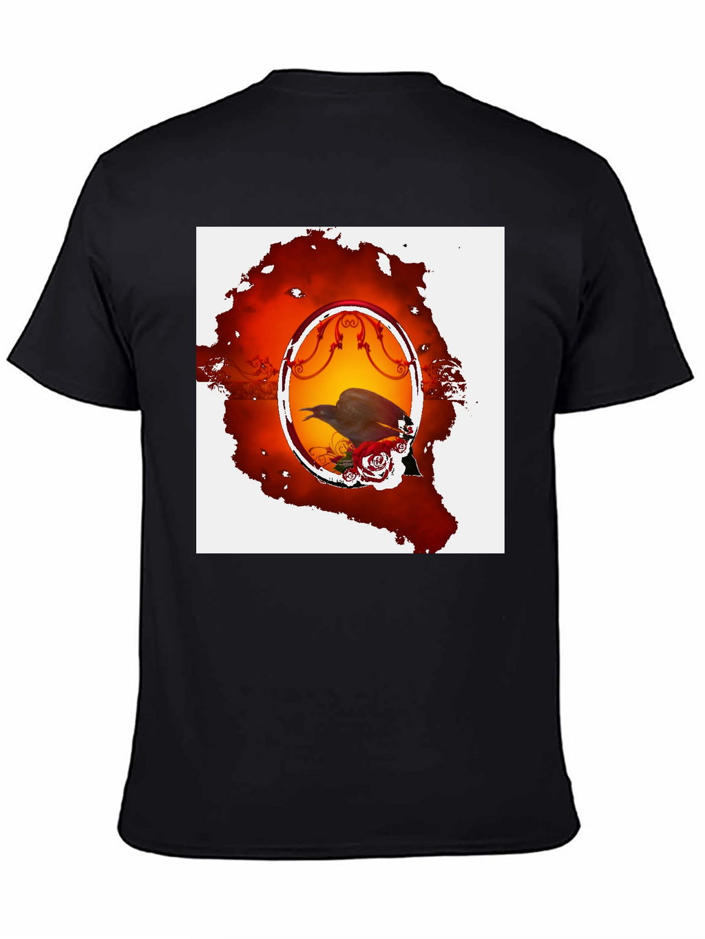 Raven & Roses Graphic Tee - Gothic Style Shirt