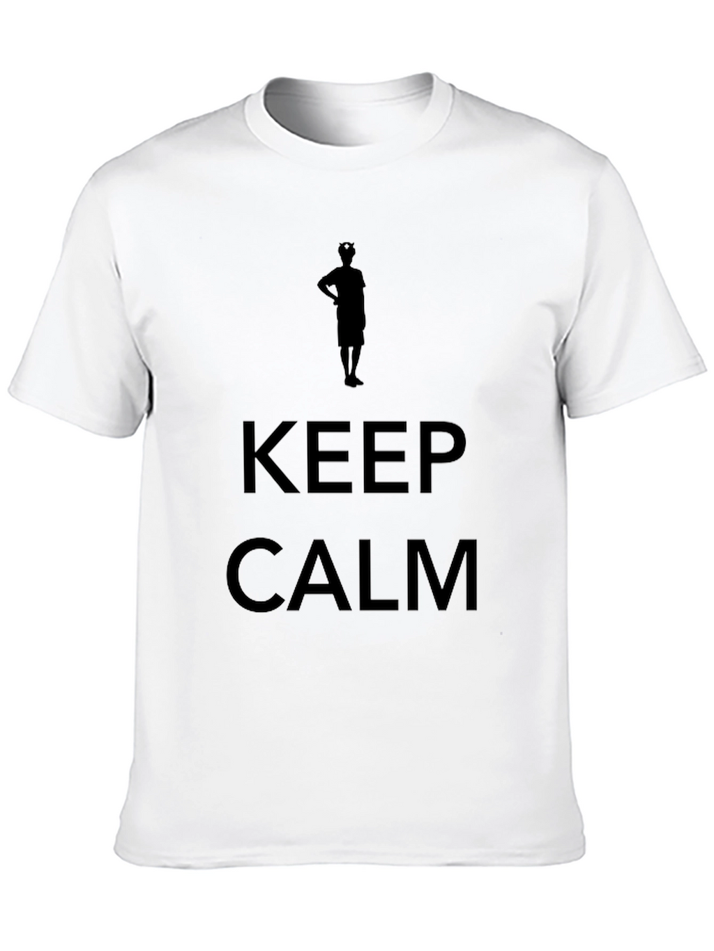 Mens Keep Calm Graphic Print Black T-Shirt