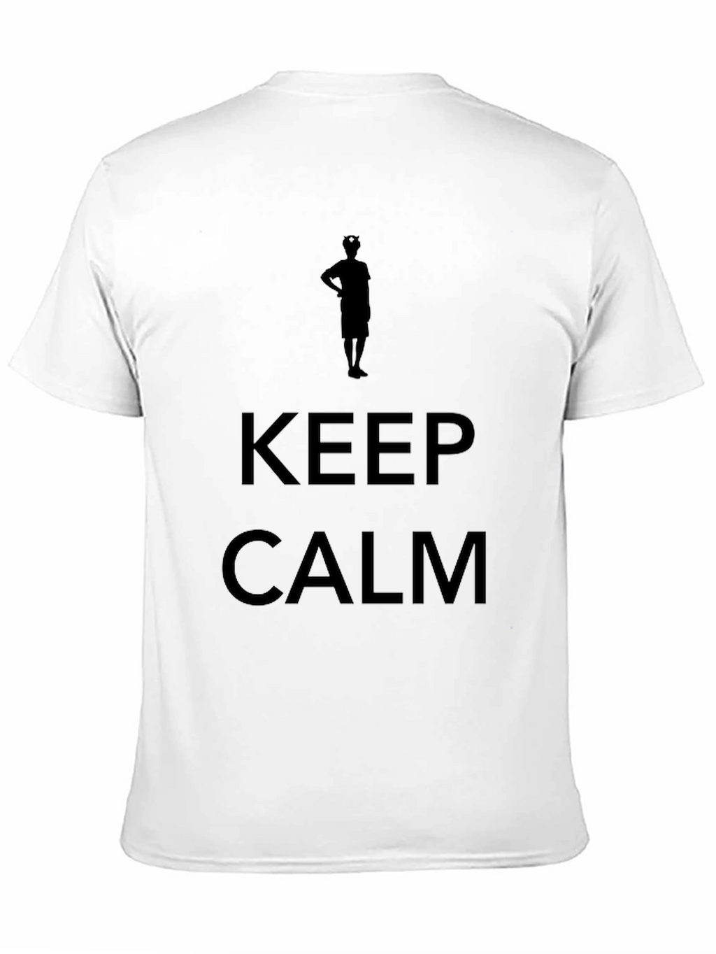 Mens Keep Calm Graphic Print Black T-Shirt