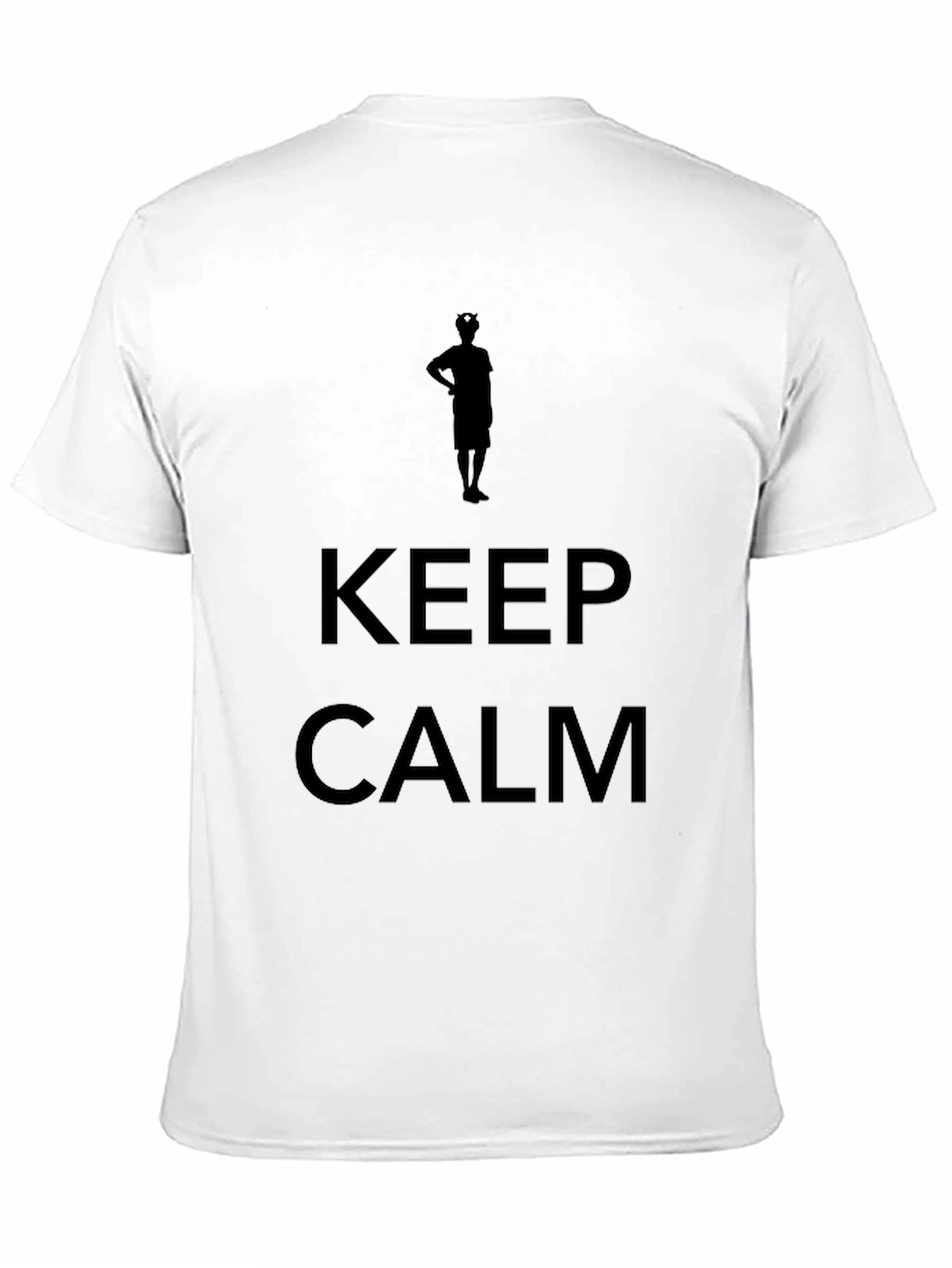 Mens Keep Calm Graphic Print Black T-Shirt