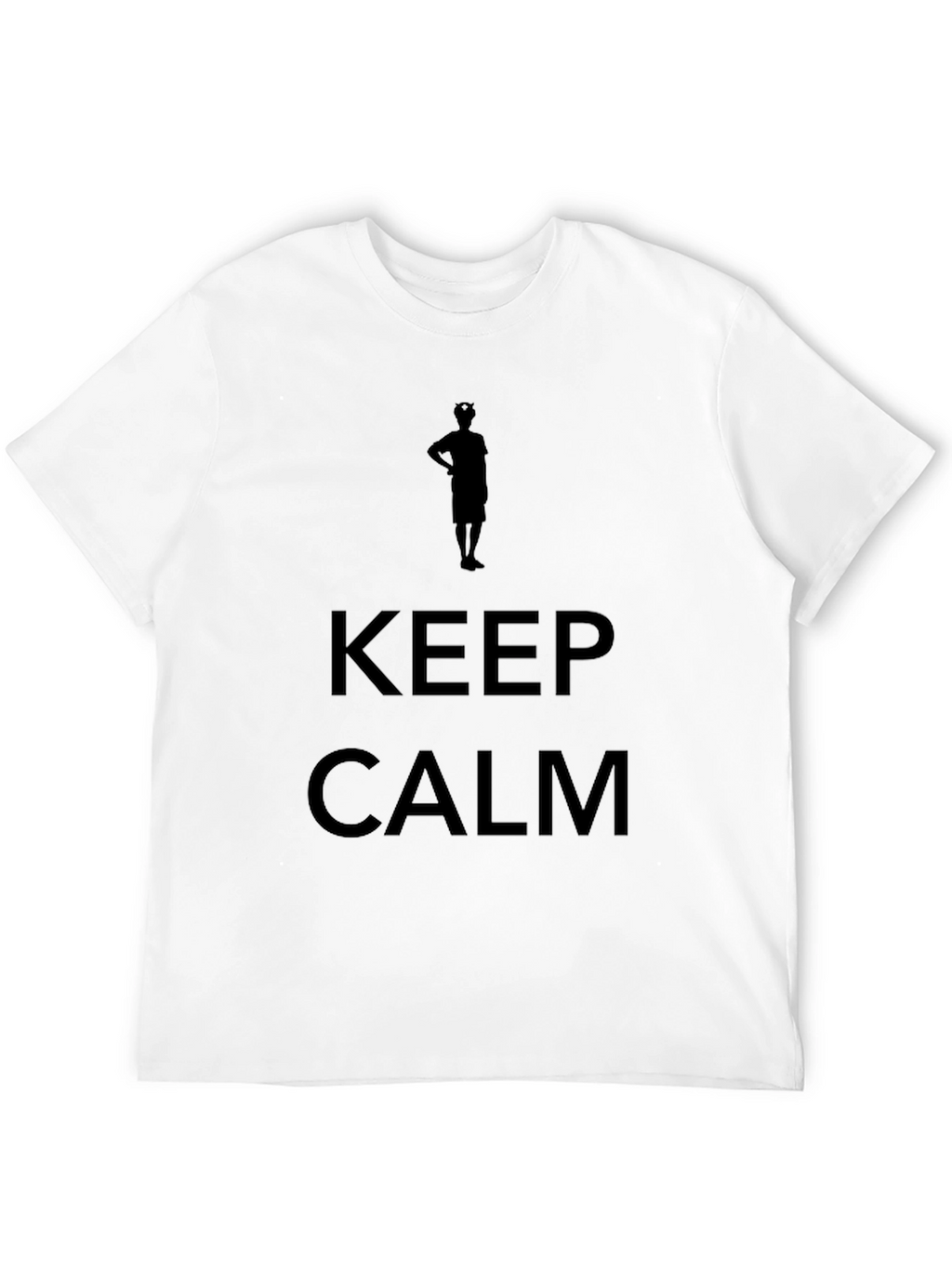 Mens Keep Calm Graphic Print Black T-Shirt