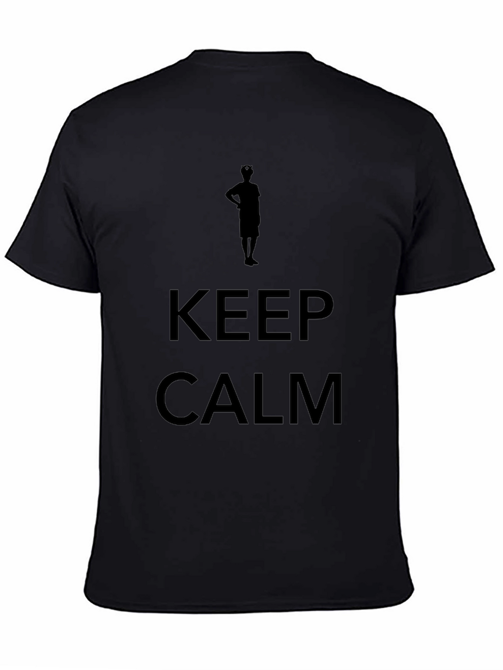 Mens Keep Calm Graphic Print Black T-Shirt