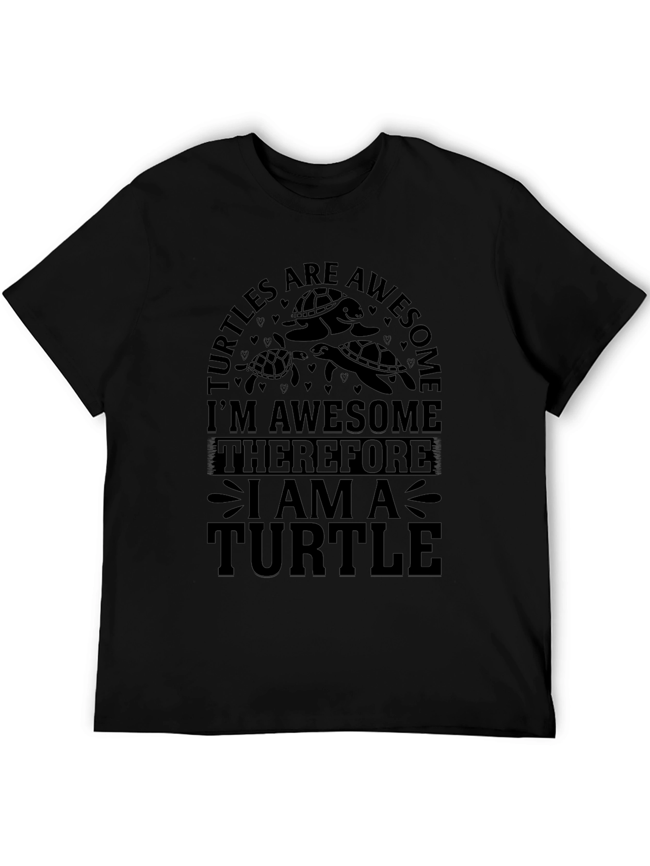 Turtles Are Awesome Graphic Tee - Black