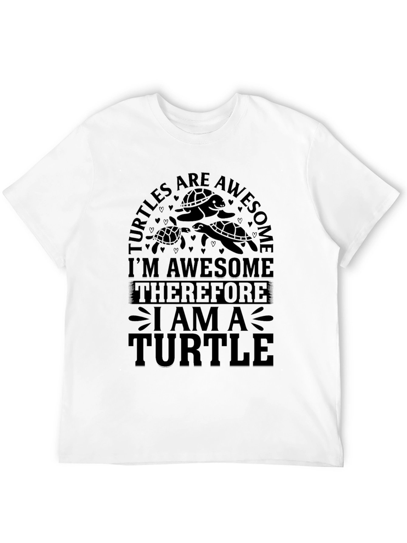 Turtles Are Awesome Graphic Tee - Black