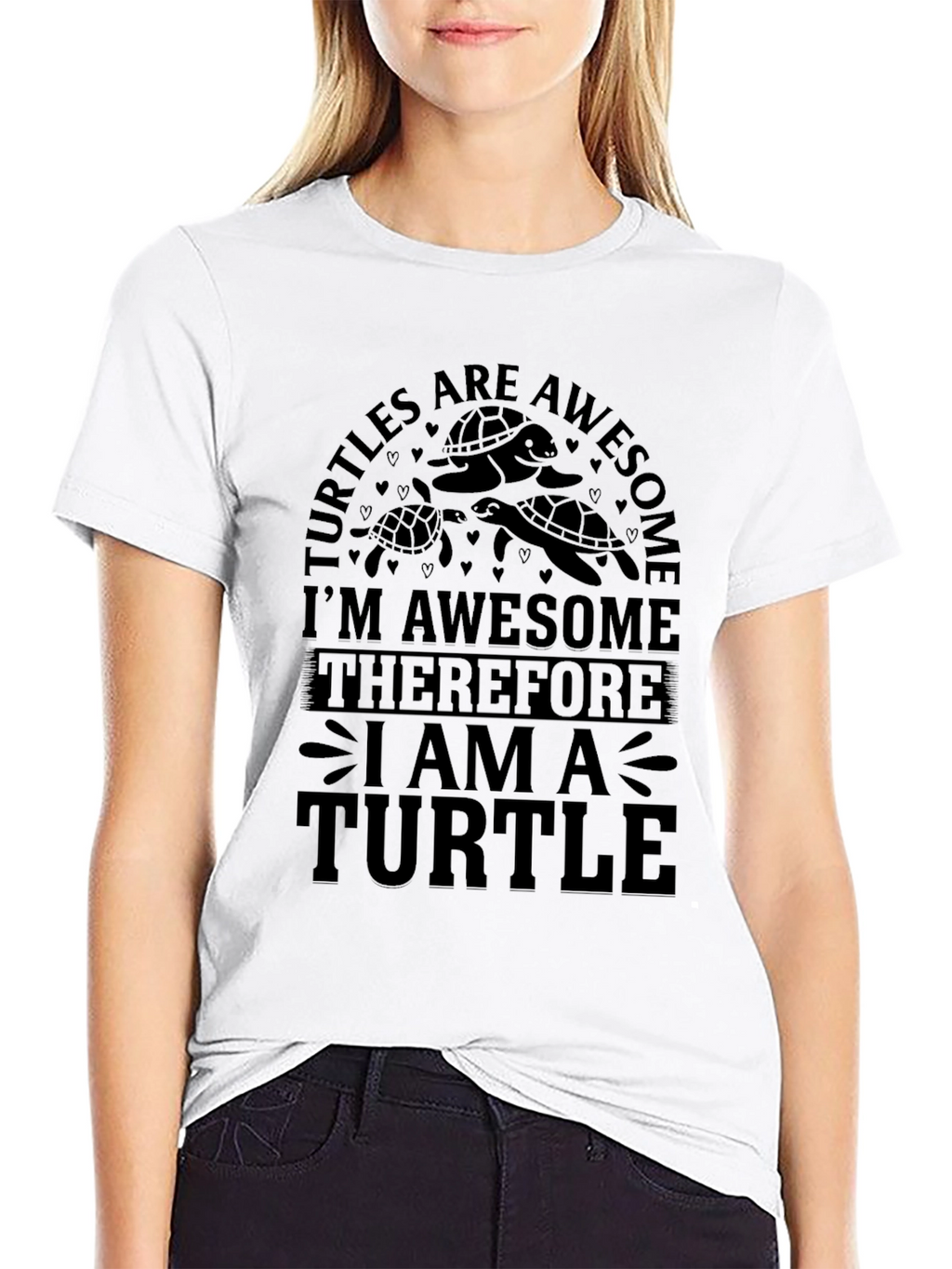 Turtles Are Awesome Graphic Tee - Black