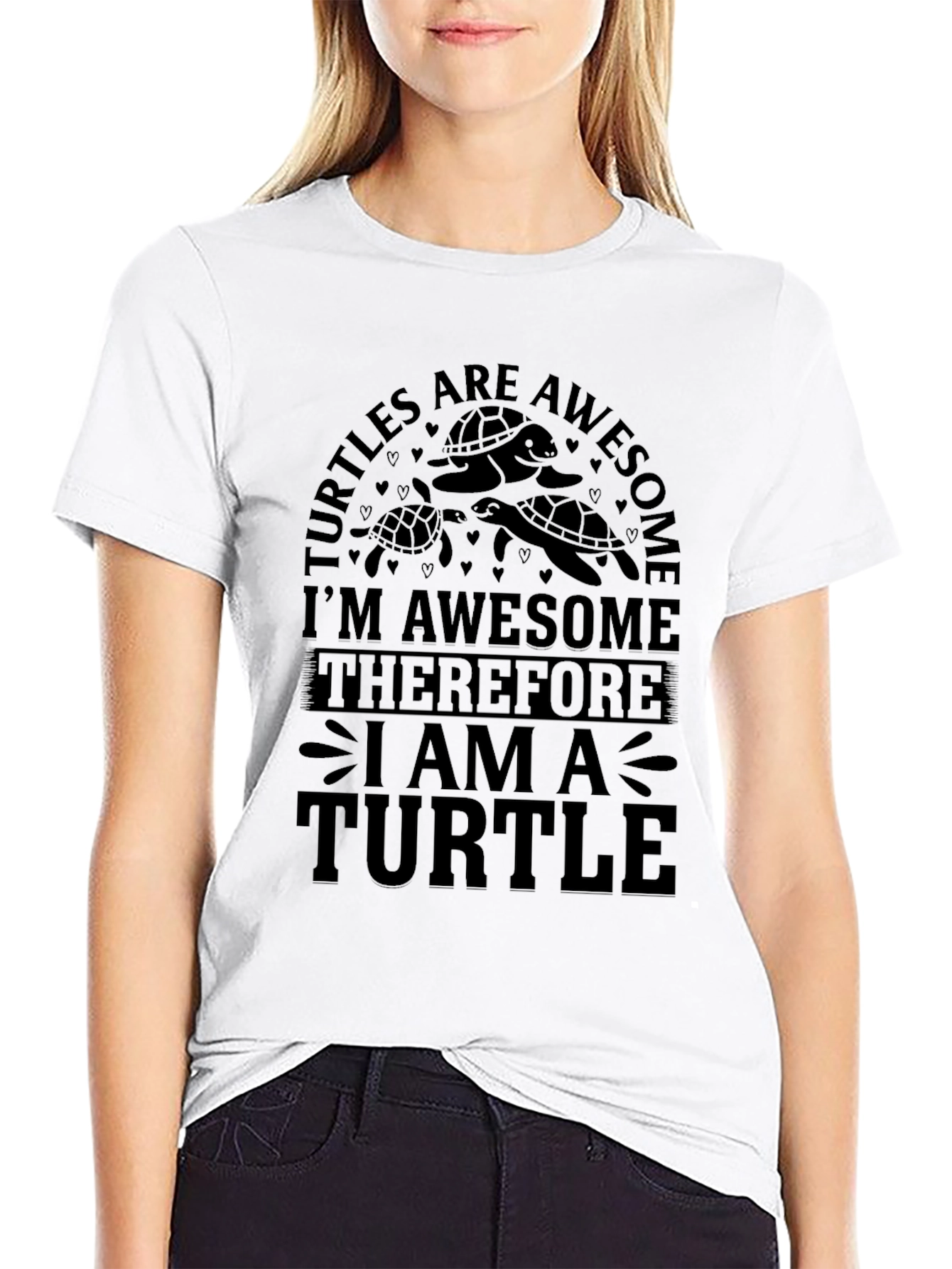 Turtles Are Awesome Graphic Tee - Black