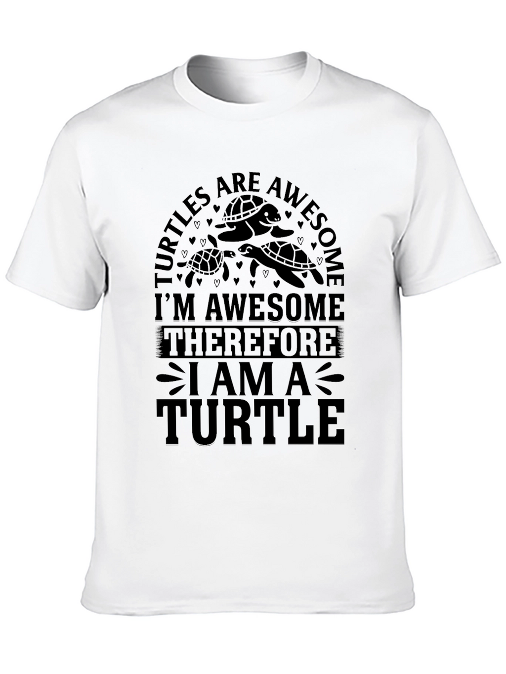 Turtles Are Awesome Graphic Tee - Black
