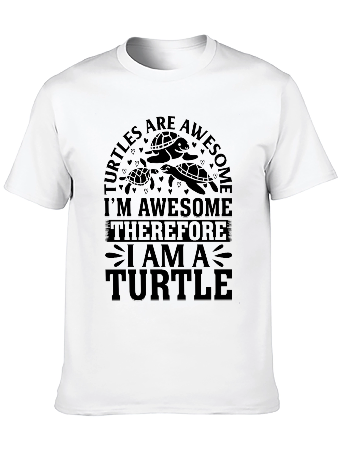 Turtles Are Awesome Graphic Tee - Black