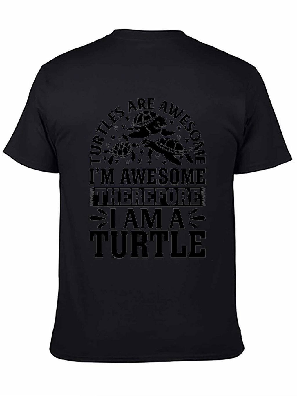 Turtles Are Awesome Graphic Tee - Black