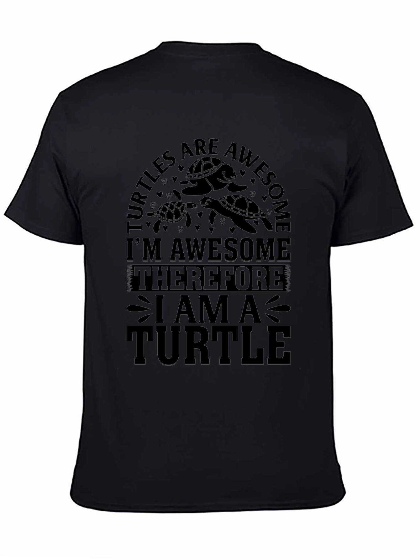 Turtles Are Awesome Graphic Tee - Black