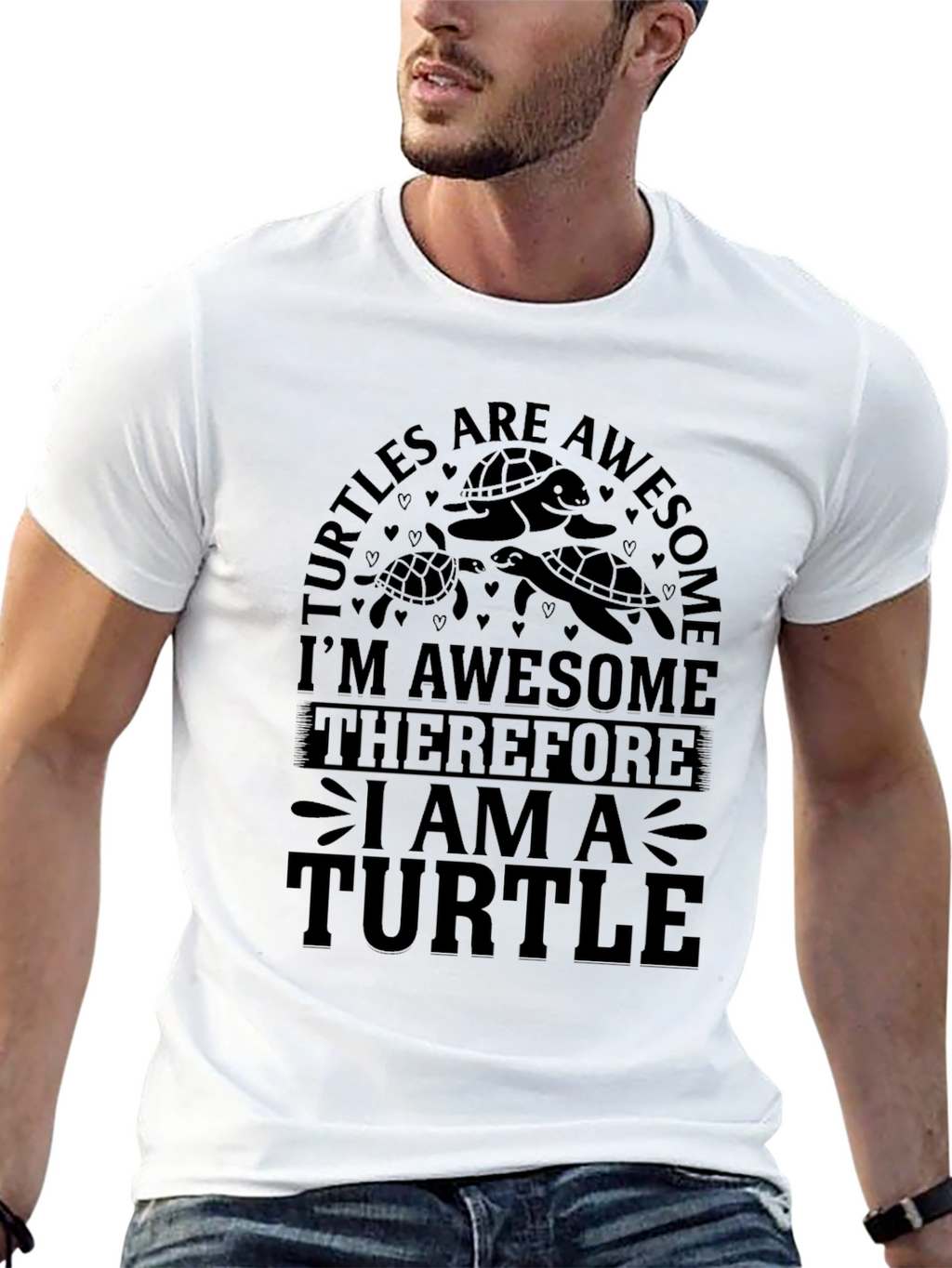 Turtles Are Awesome Graphic Tee - Black