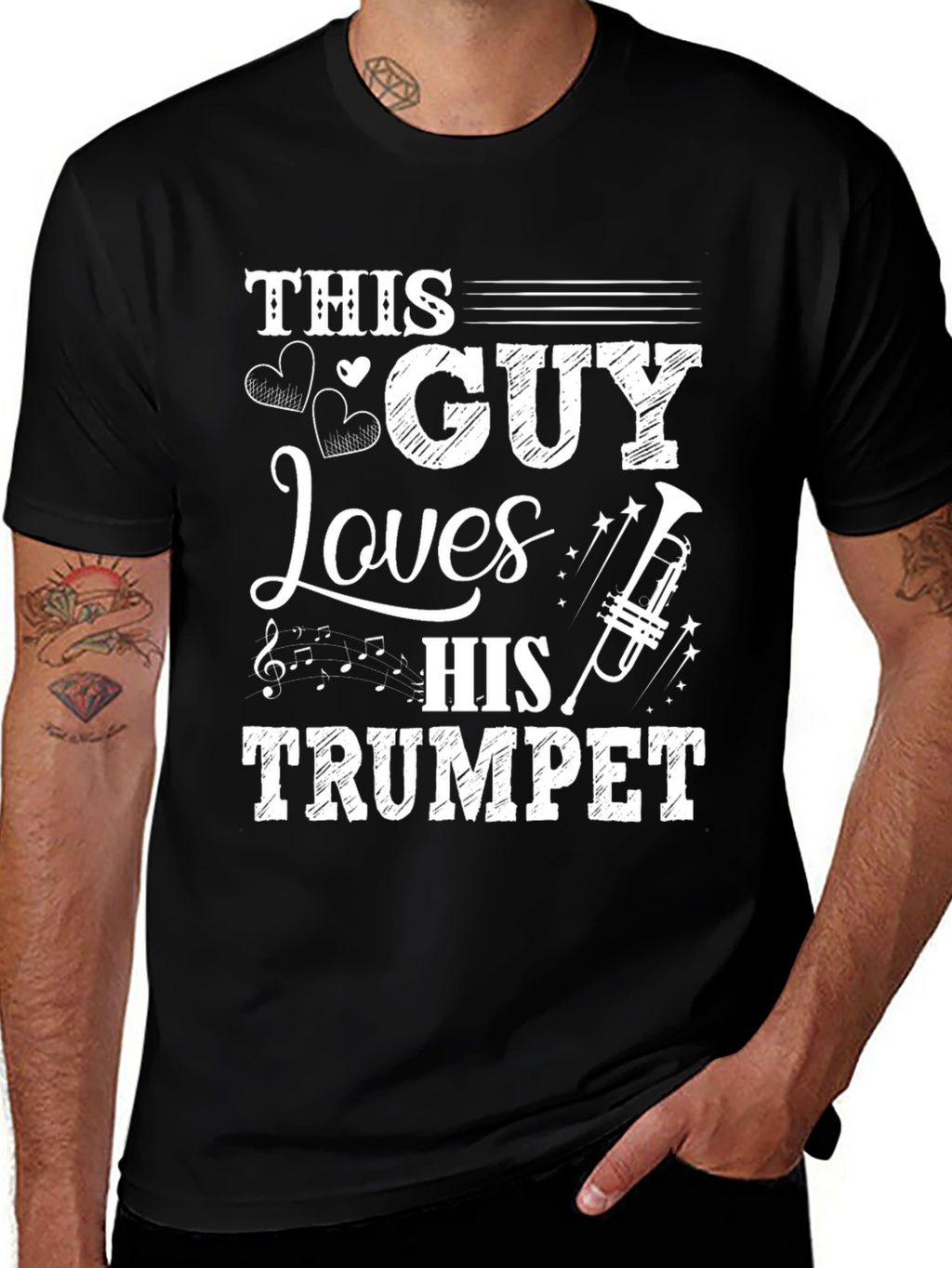 This Guy Loves His Trumpet - Musician T-Shirt