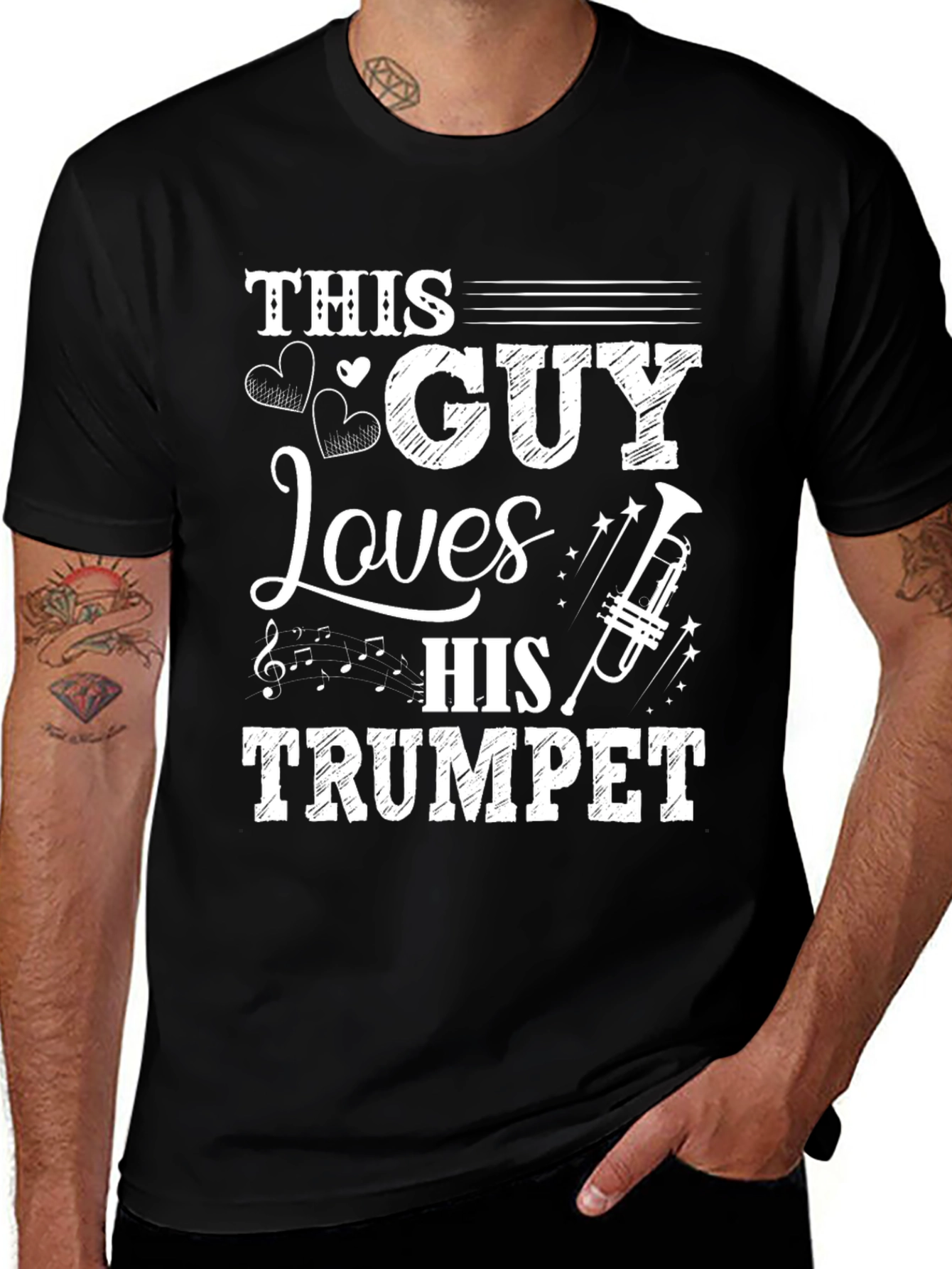 This Guy Loves His Trumpet - Musician T-Shirt