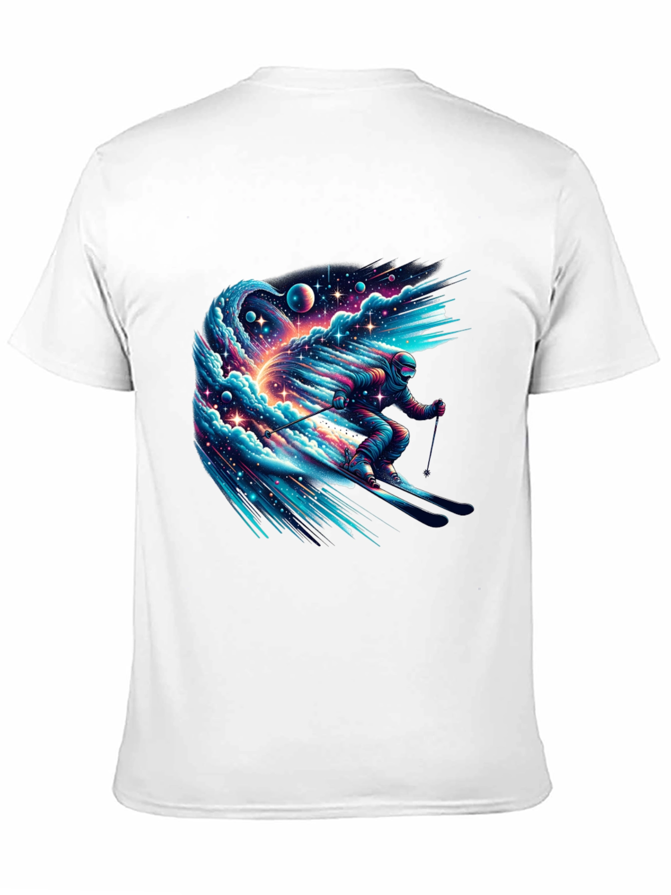 Space Skier Graphic Tee - Mens Black T-Shirt