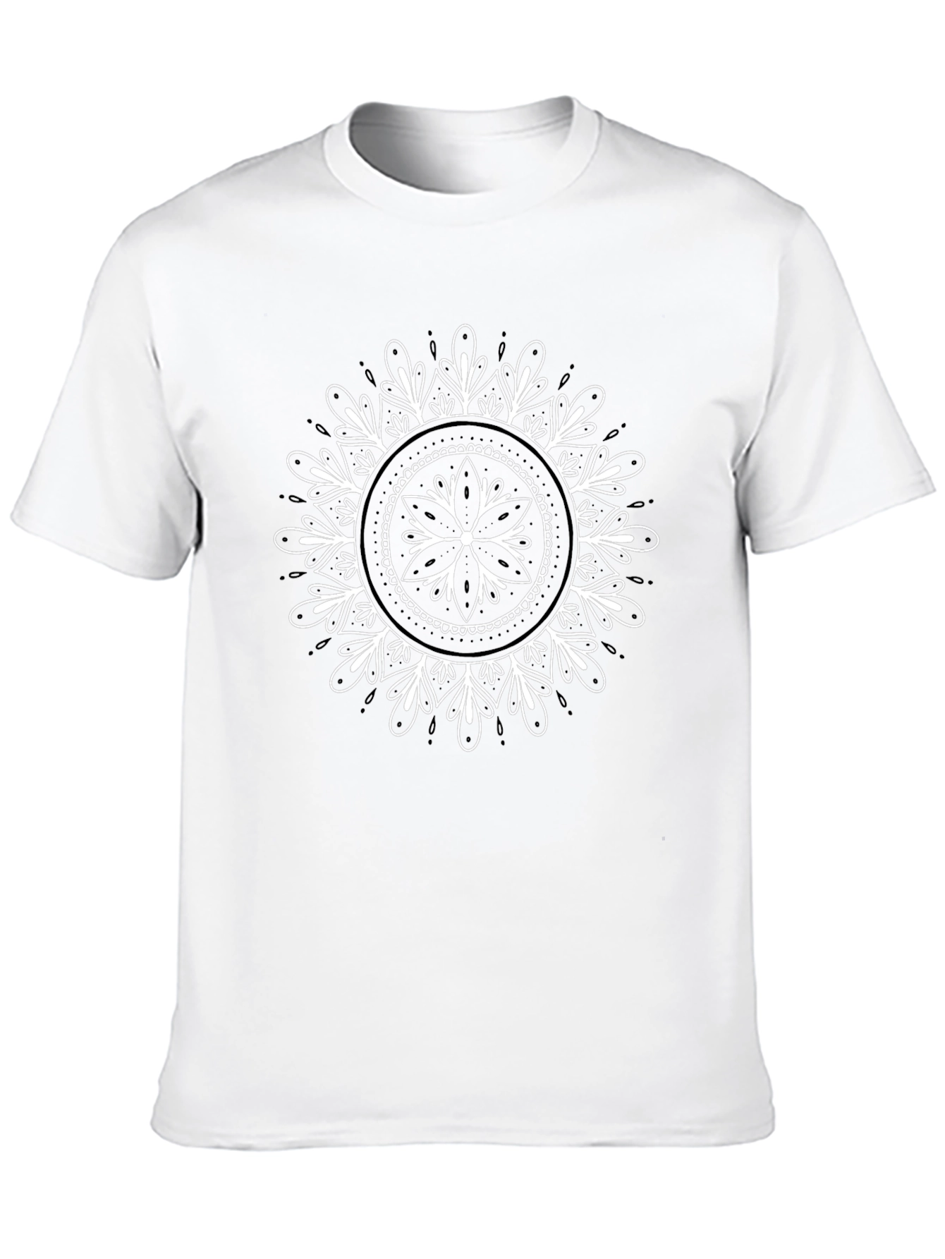 Mandala Graphic Print Crew Neck Tee