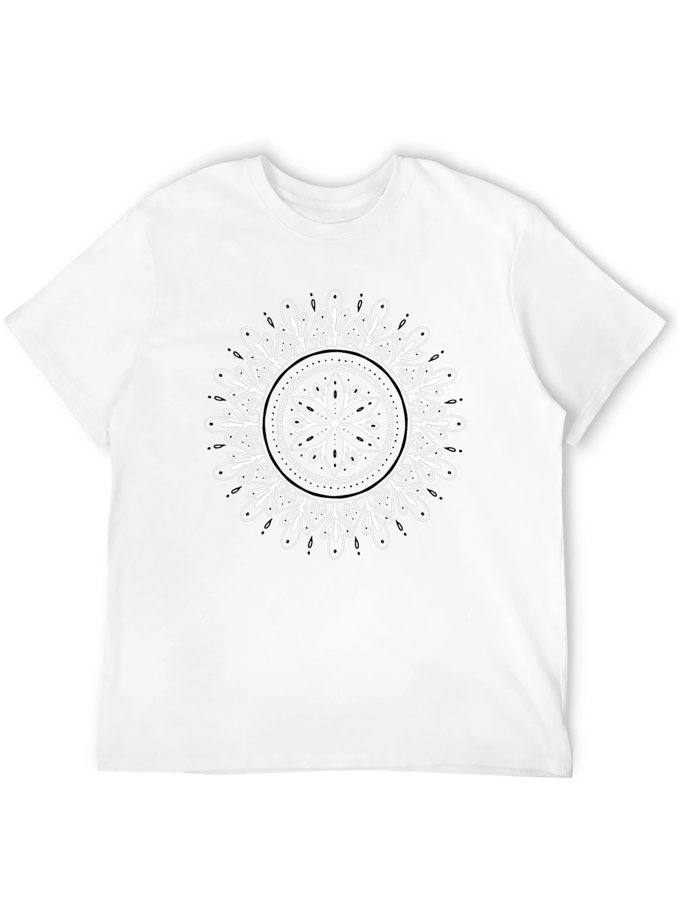 Mandala Graphic Print Crew Neck Tee