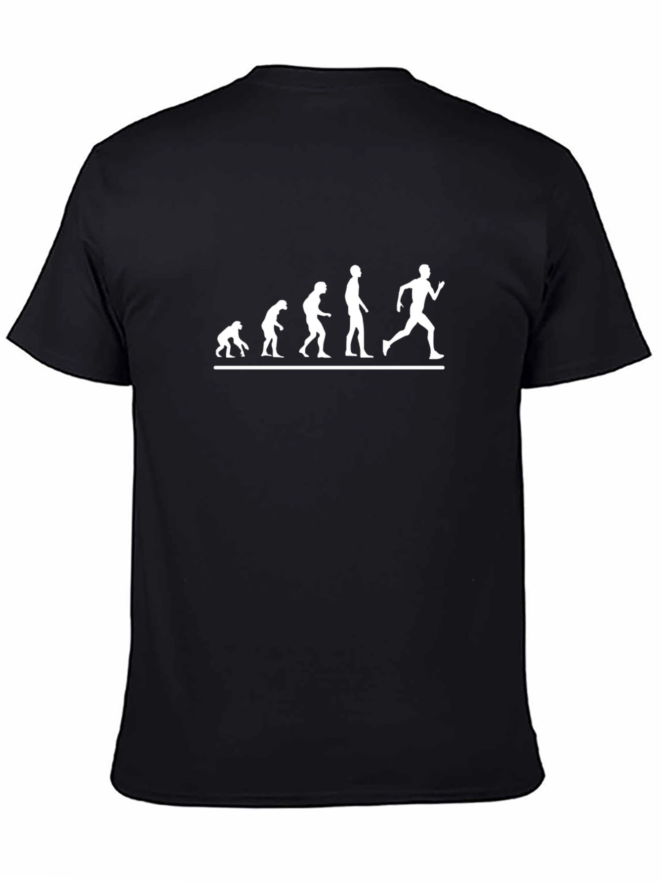 Evolution of Man Running Black T-Shirt