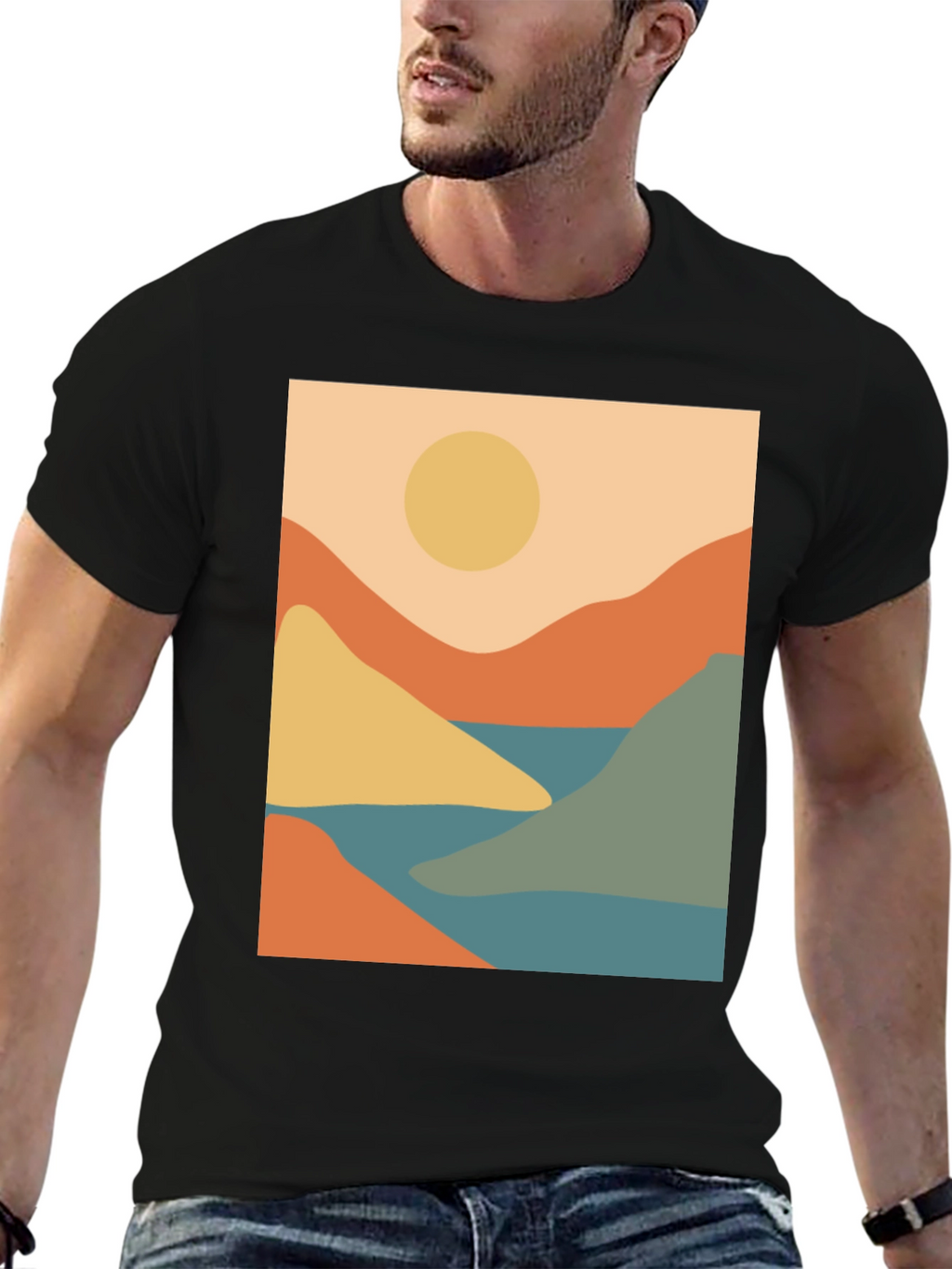 Abstract Mountain Landscape T-Shirt