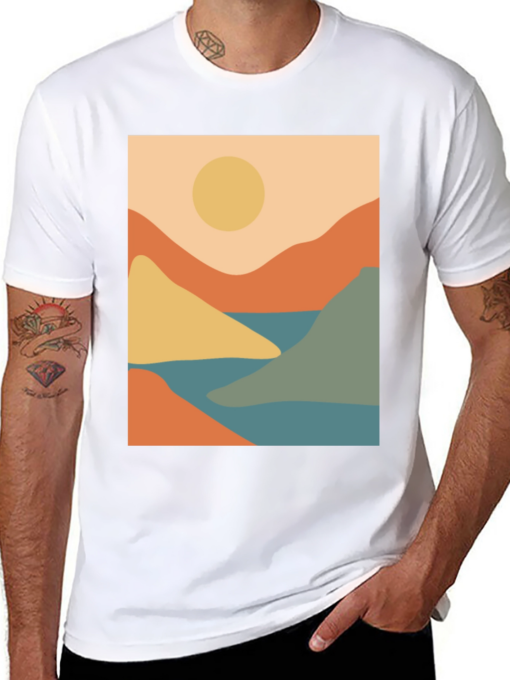 Abstract Mountain Landscape T-Shirt