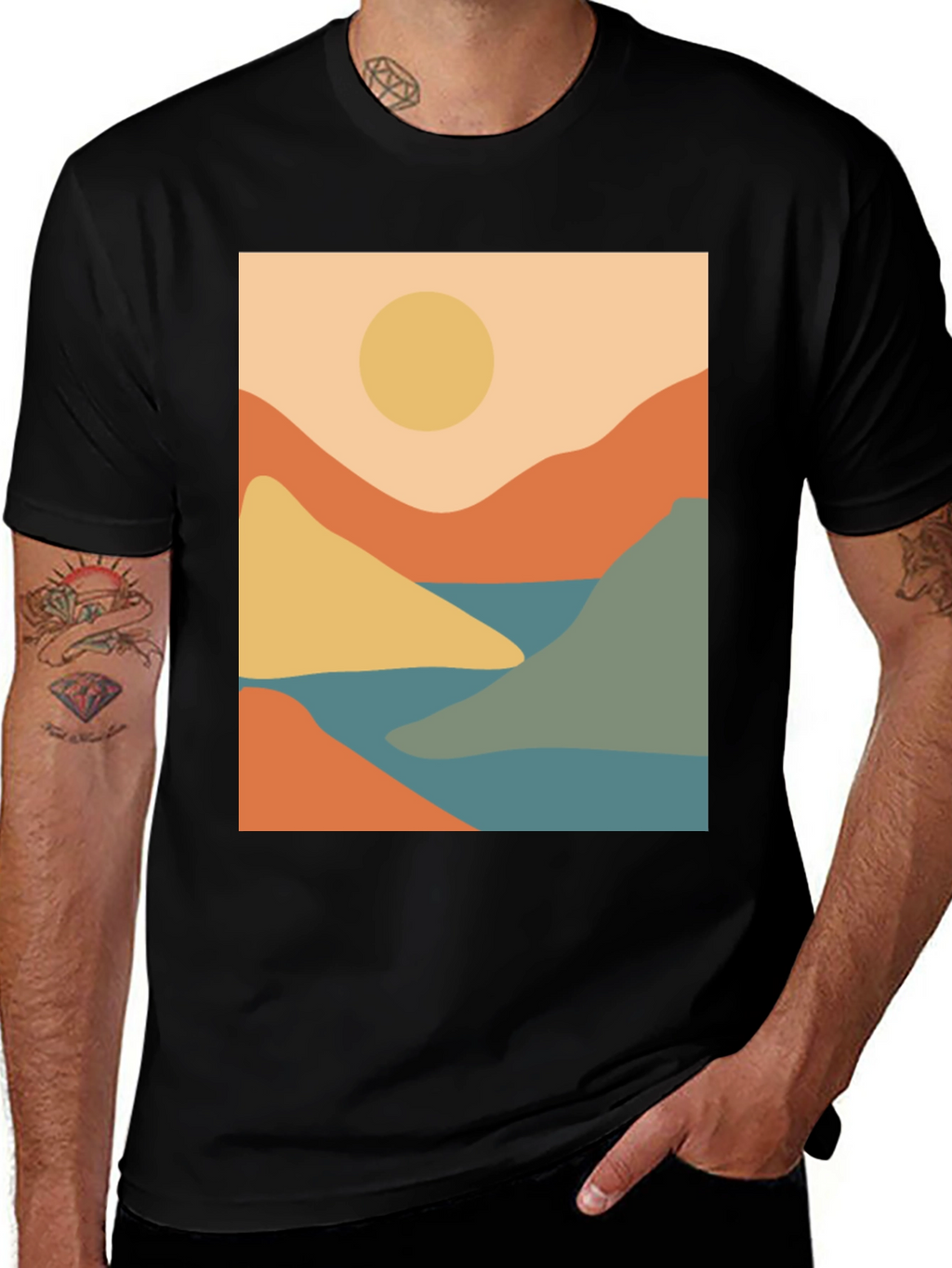 Abstract Mountain Landscape T-Shirt