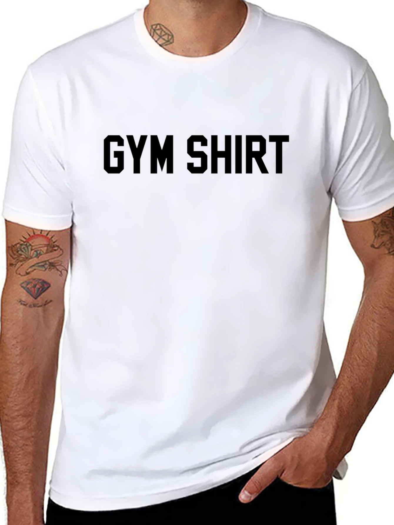 Mens Black Gym Shirt Graphic Tee