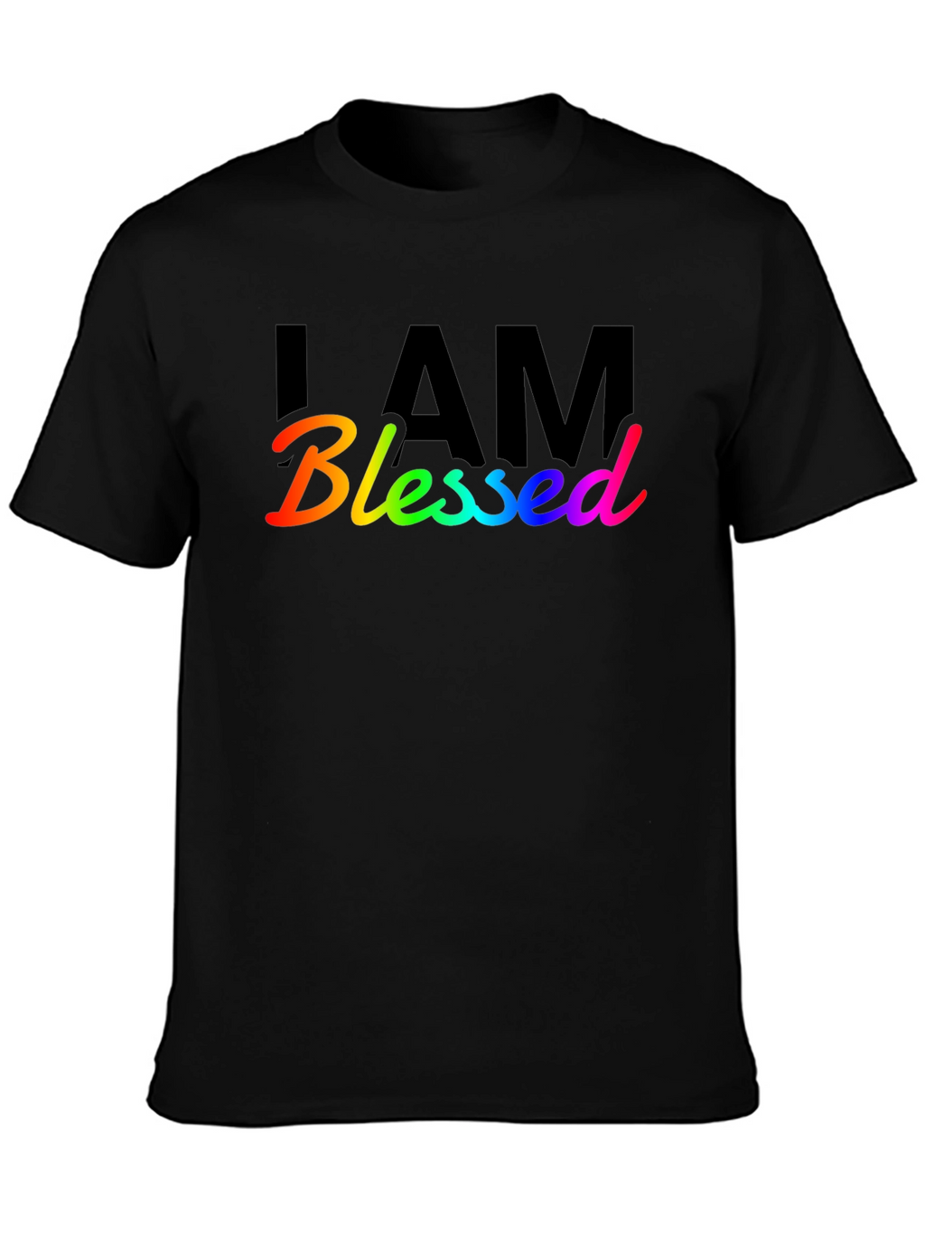 I Am Blessed Rainbow Graphic T-Shirt
