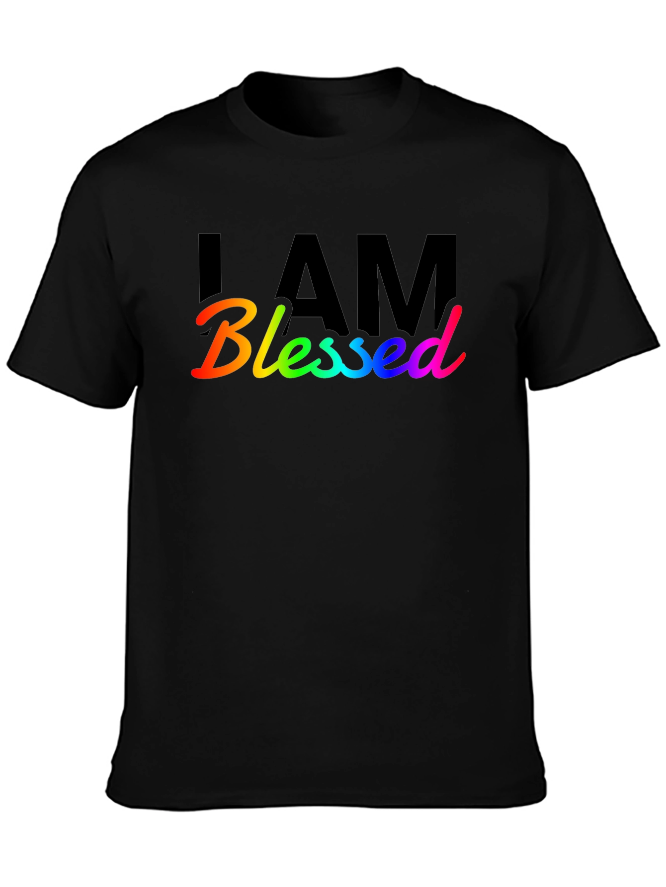 I Am Blessed Rainbow Graphic T-Shirt