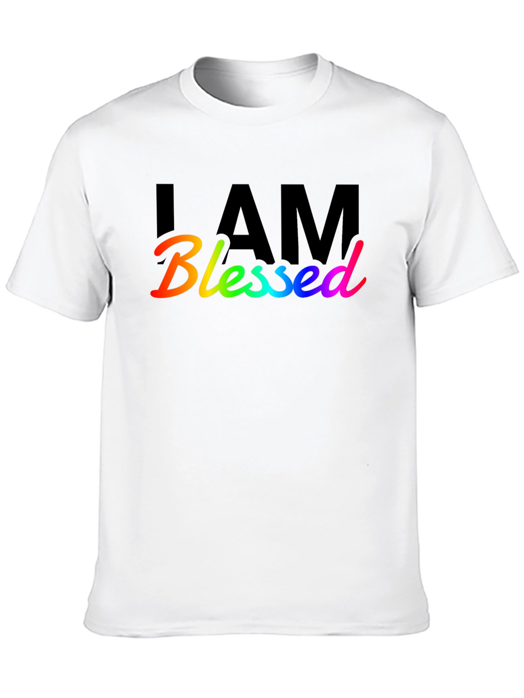 I Am Blessed Rainbow Graphic T-Shirt