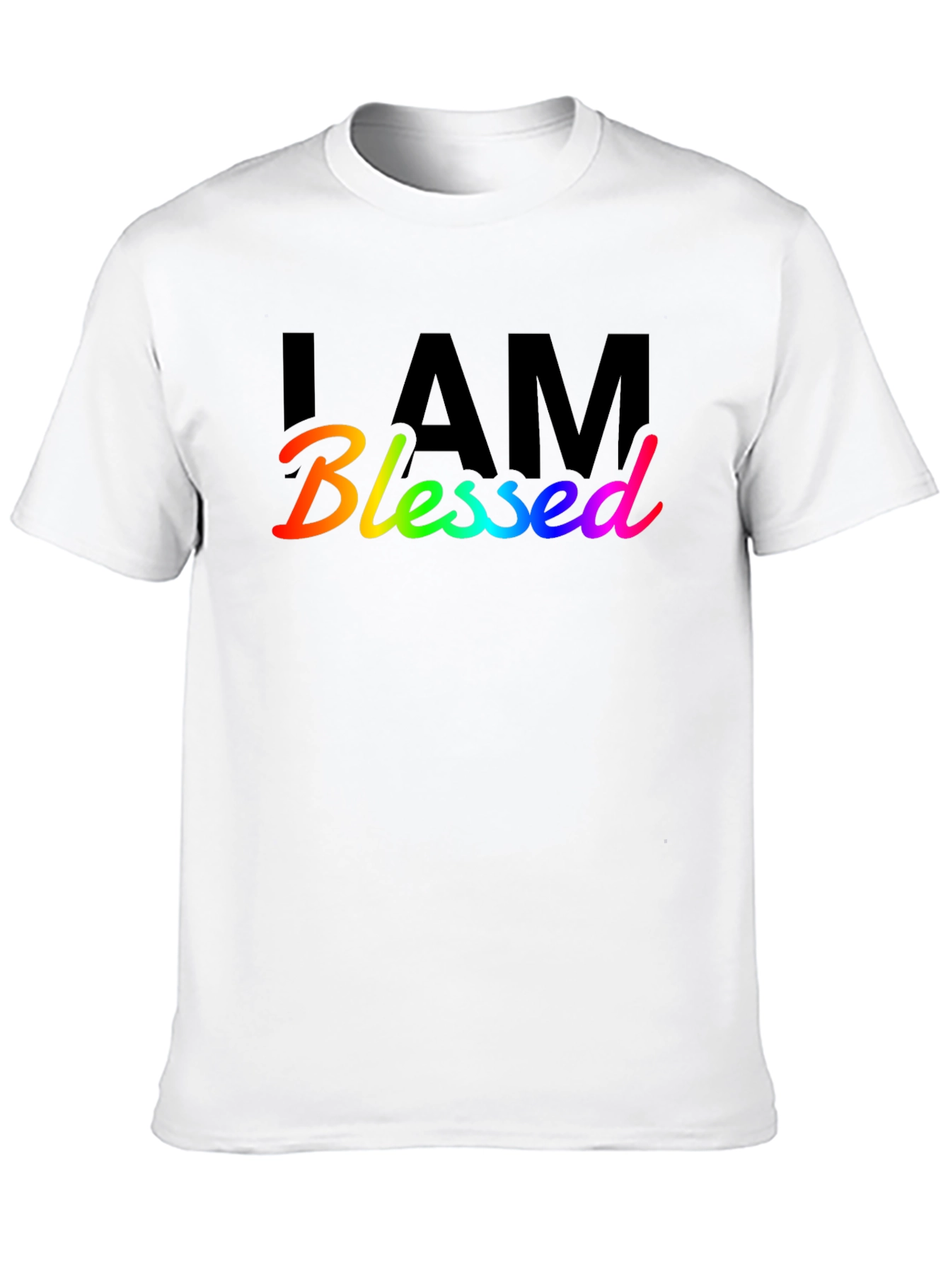 I Am Blessed Rainbow Graphic T-Shirt
