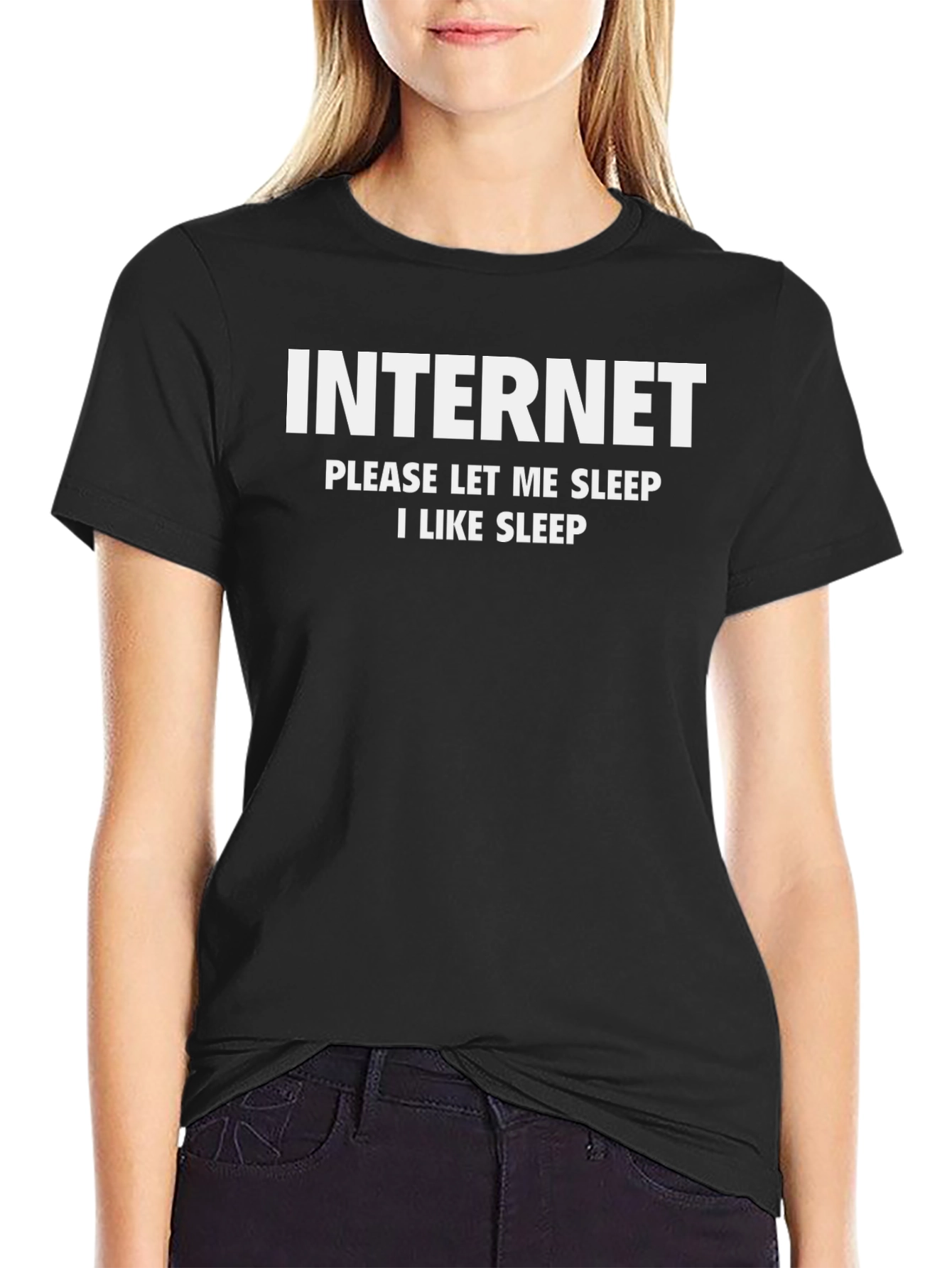 Internet Please Let Me Sleep T-Shirt - Black