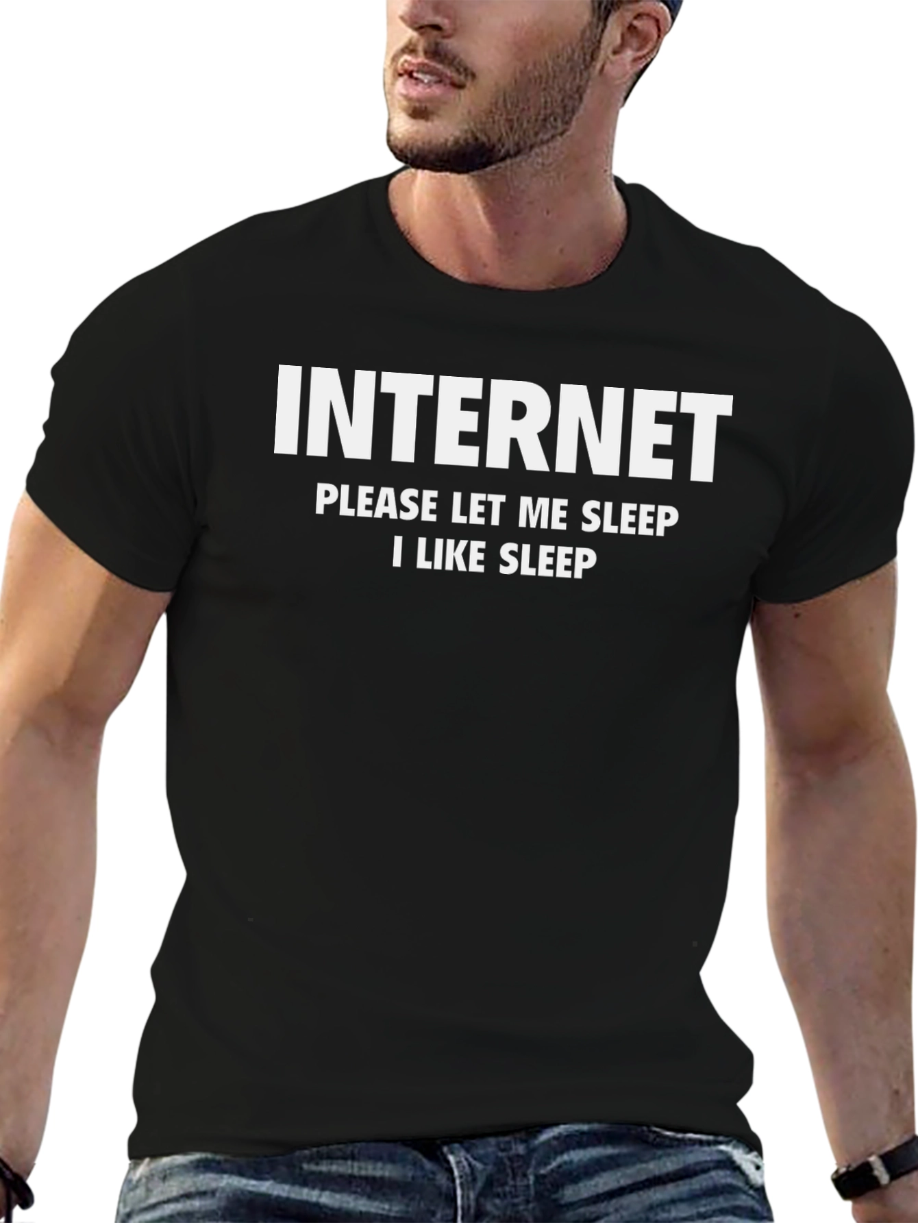 Internet Please Let Me Sleep T-Shirt - Black