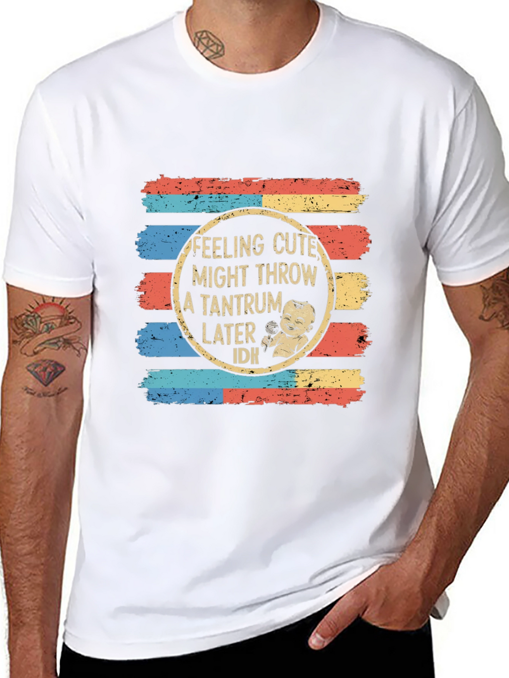 Cute Tantrum Baby T-Shirt - Retro Design