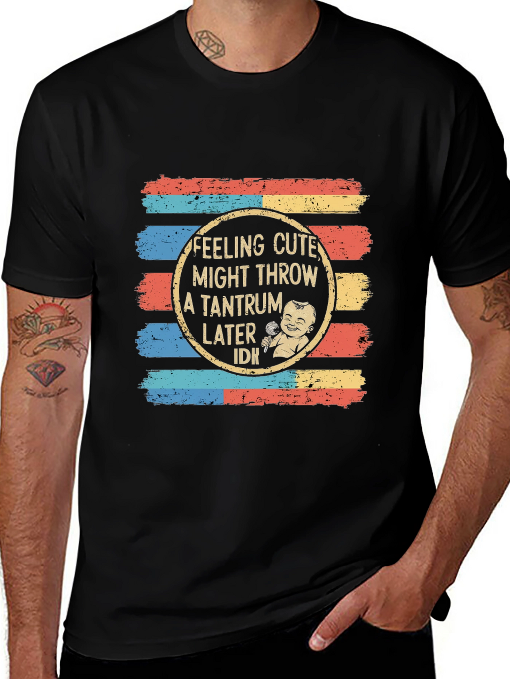 Cute Tantrum Baby T-Shirt - Retro Design