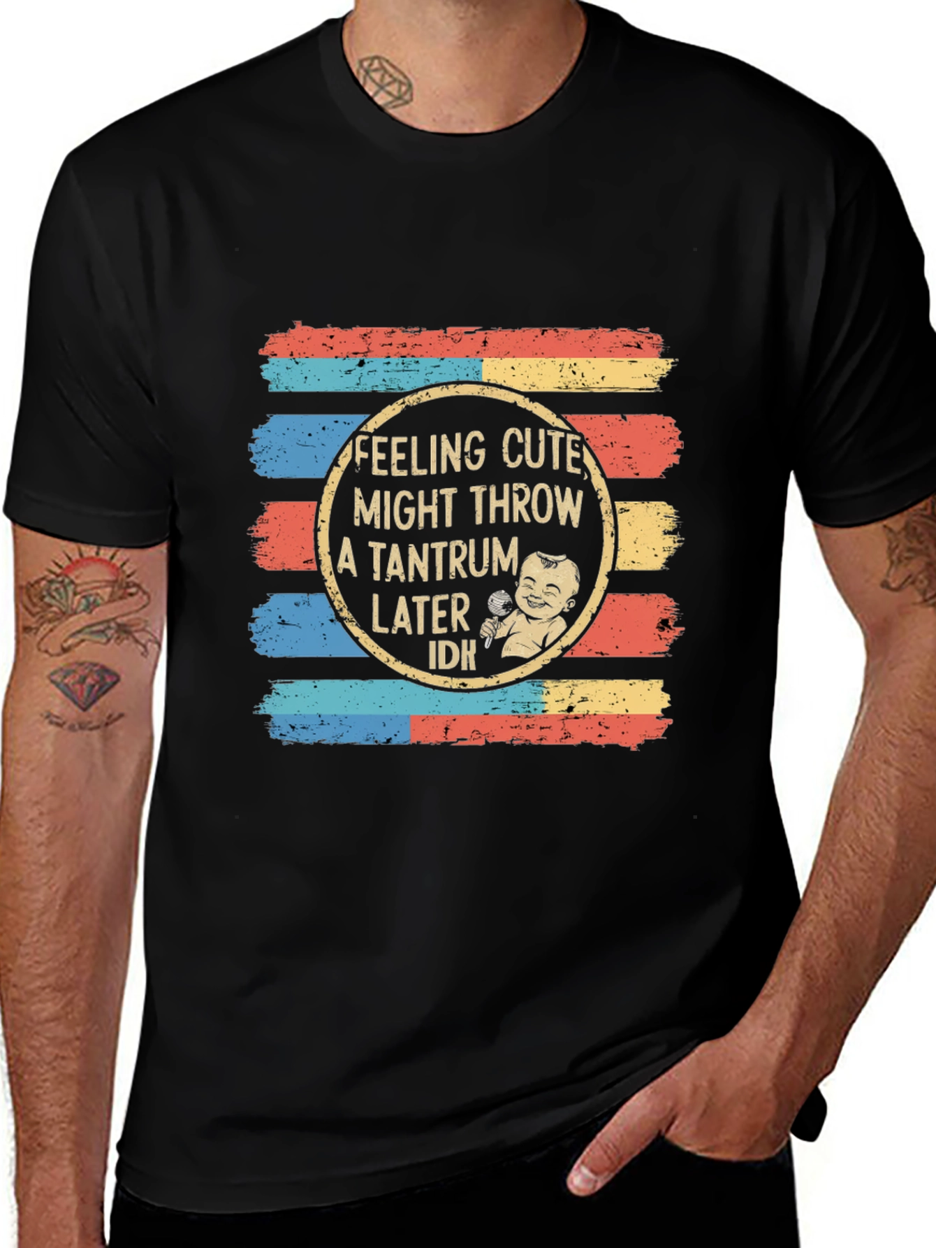 Cute Tantrum Baby T-Shirt - Retro Design
