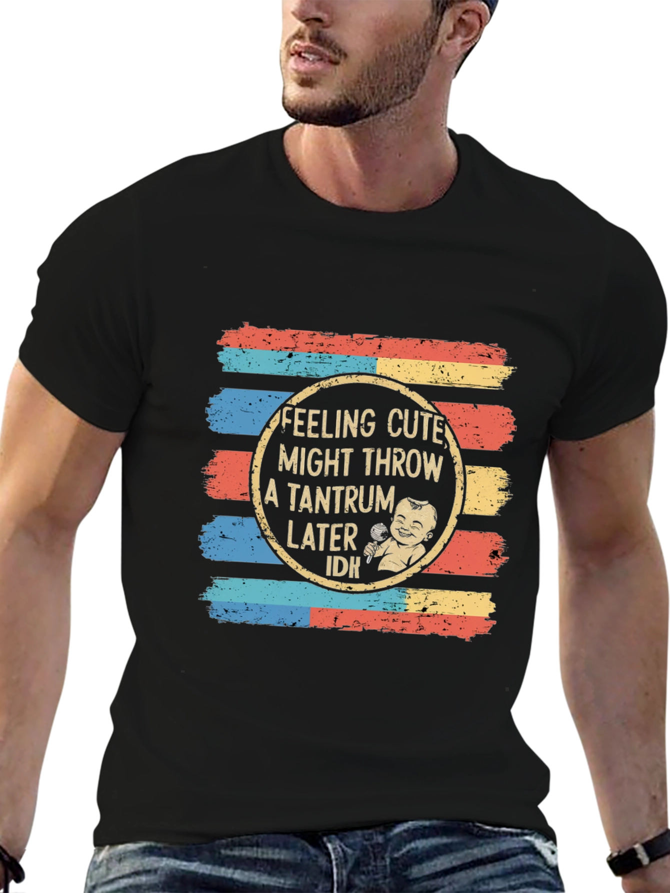 Cute Tantrum Baby T-Shirt - Retro Design