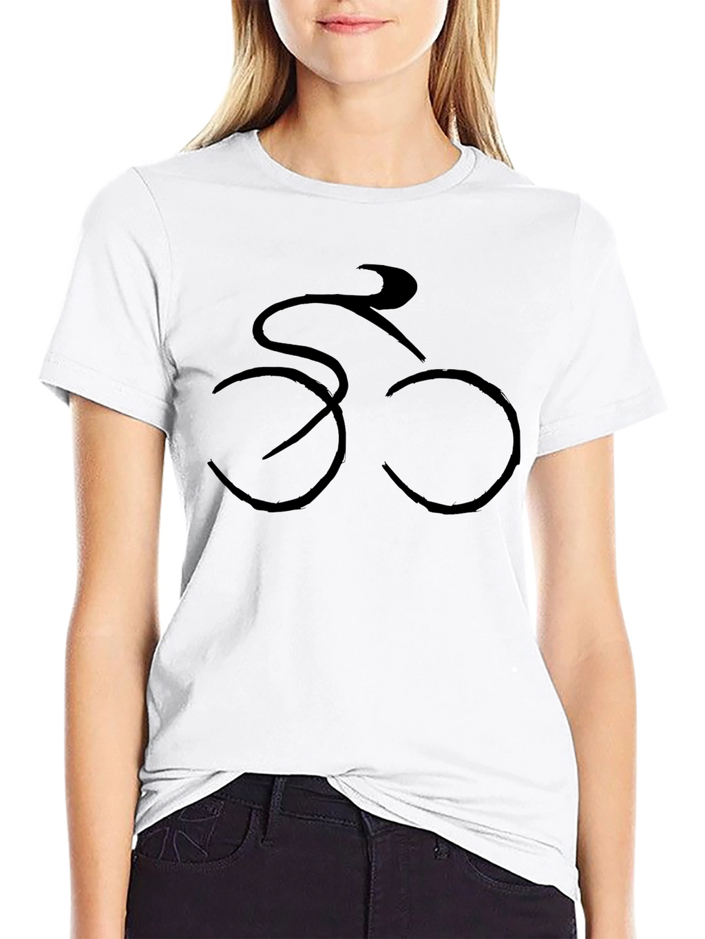 Cycling Silhouette Black T-Shirt