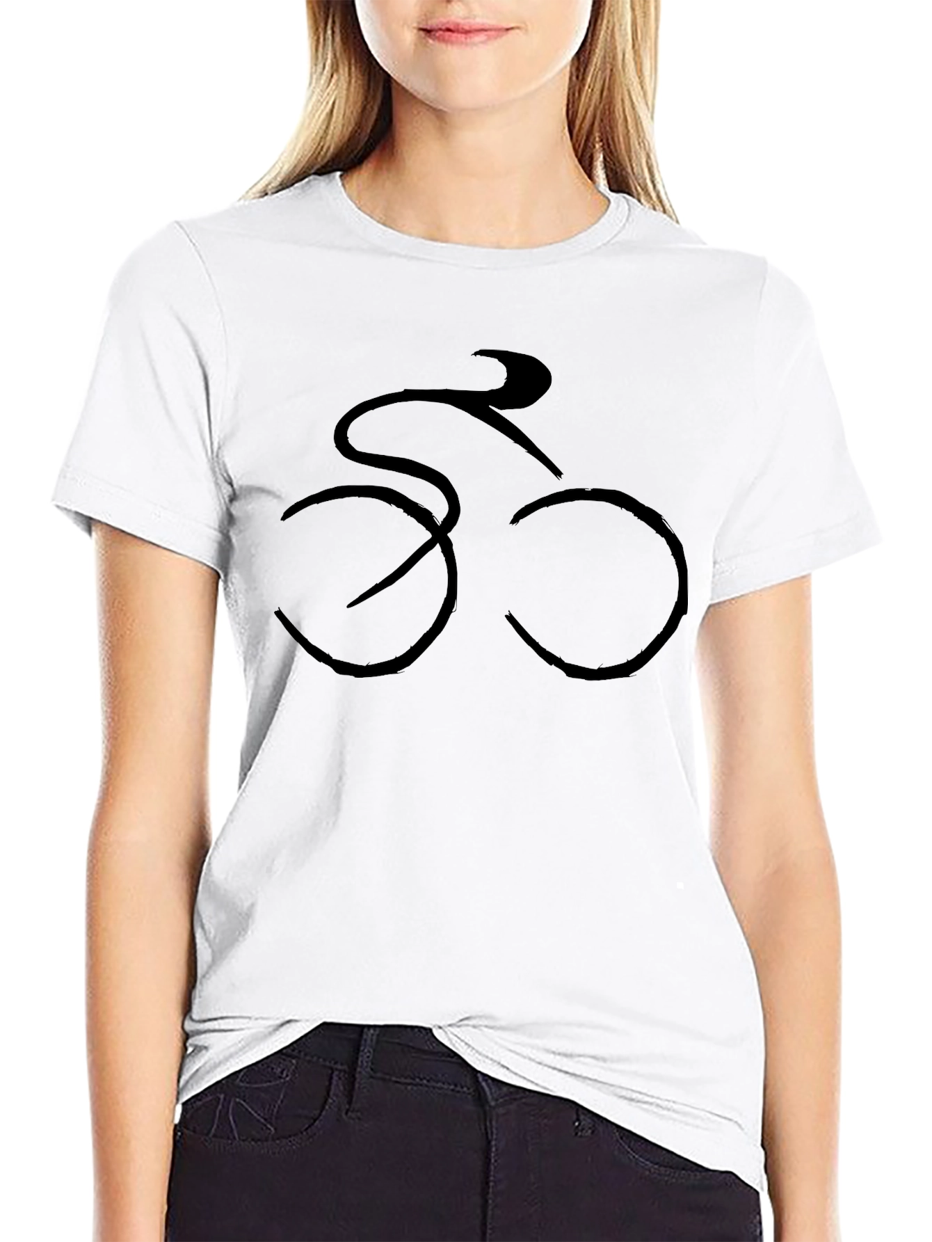 Cycling Silhouette Black T-Shirt