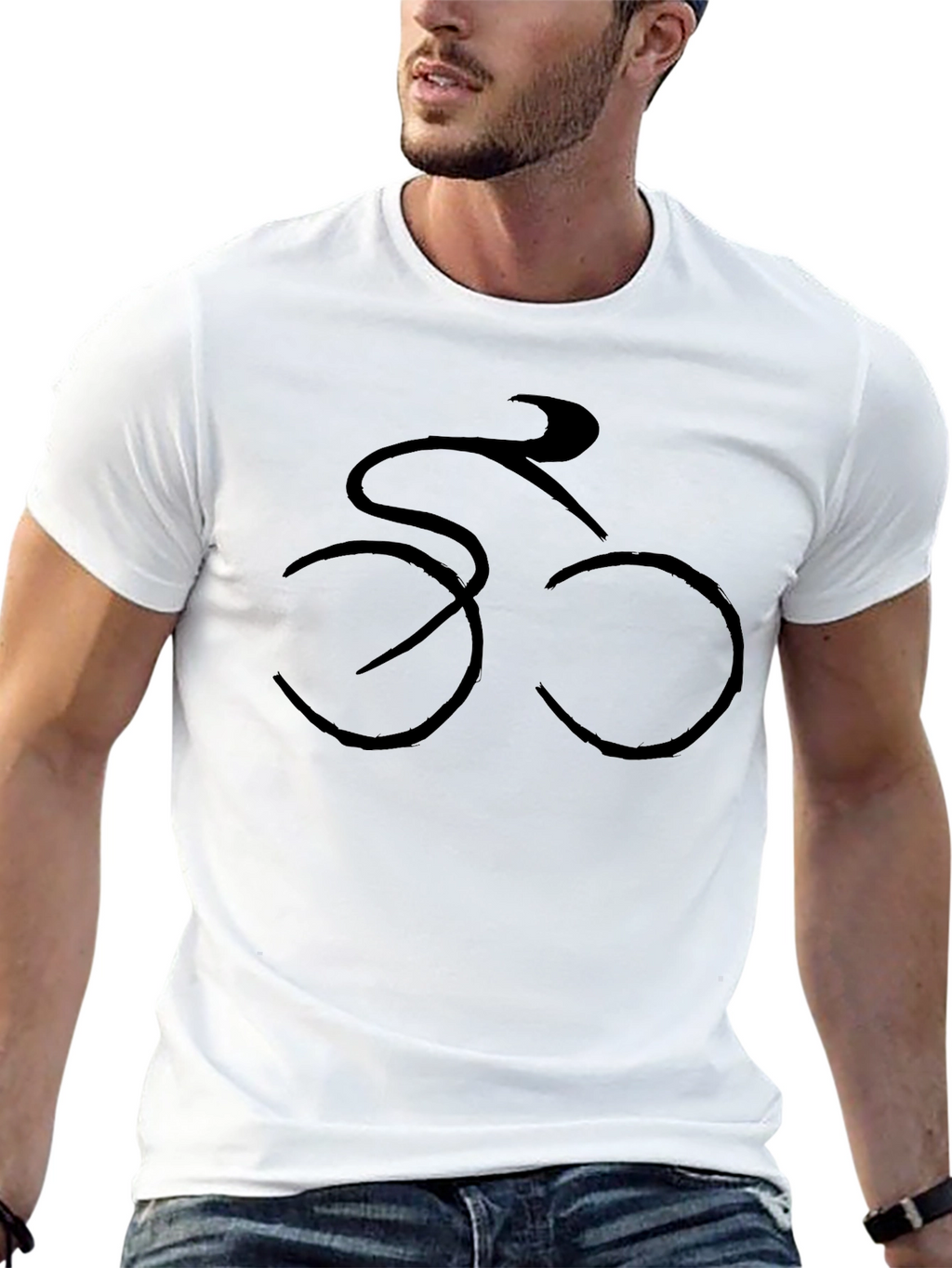 Cycling Silhouette Black T-Shirt