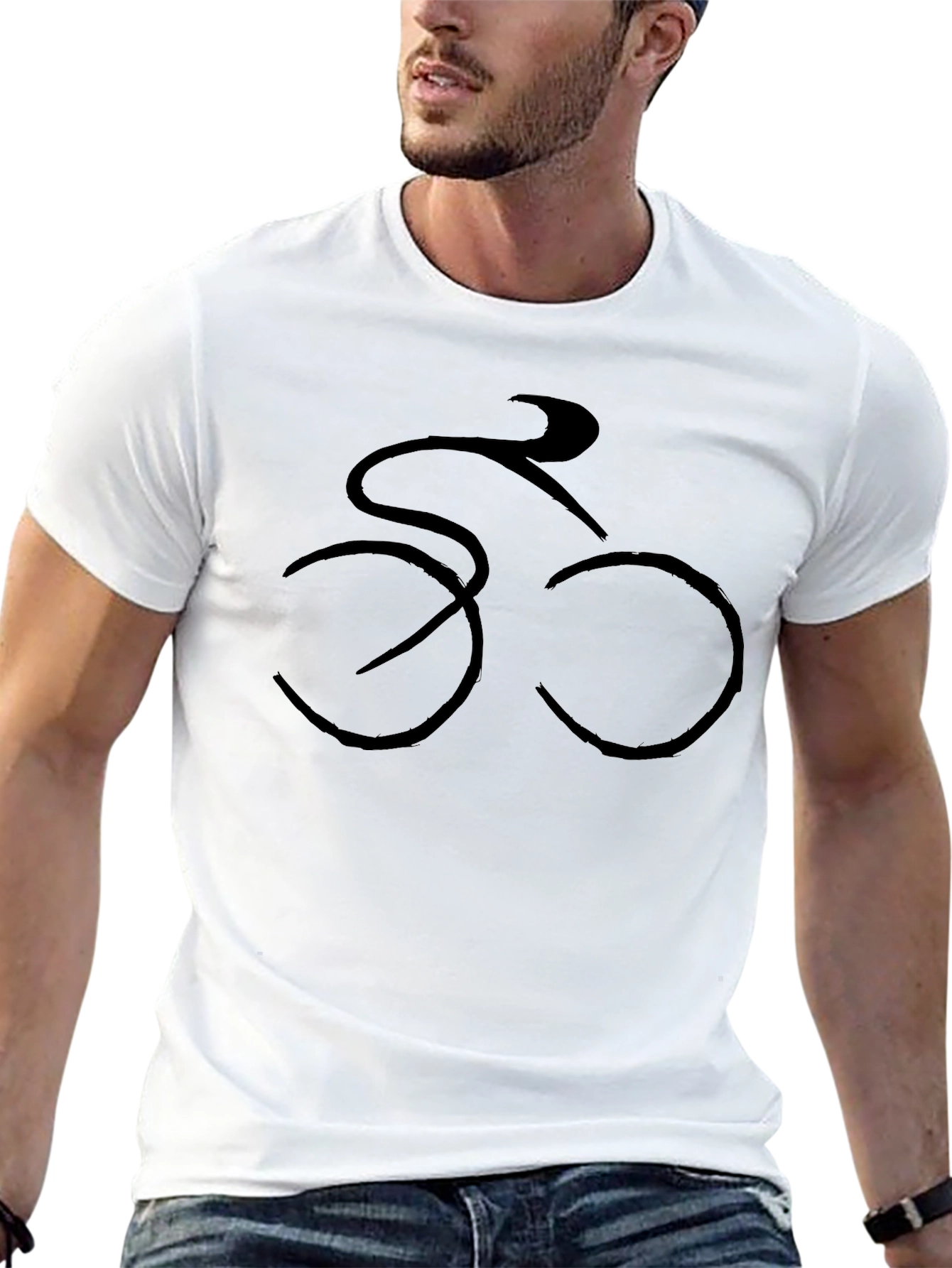 Cycling Silhouette Black T-Shirt