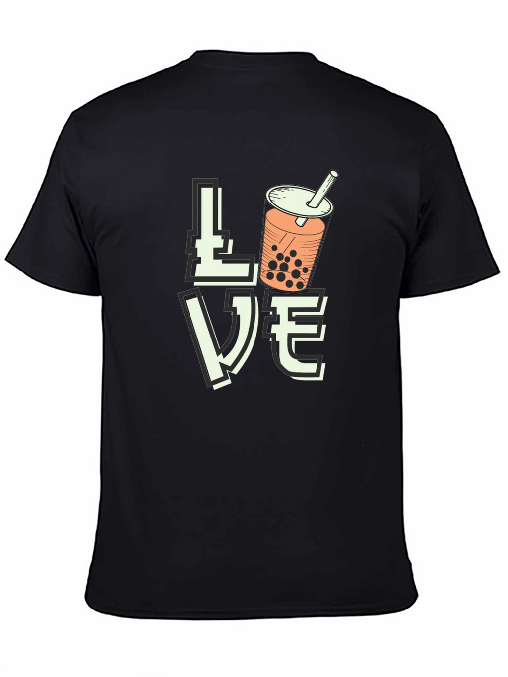 Love Bubble Tea Graphic T-Shirt - Black