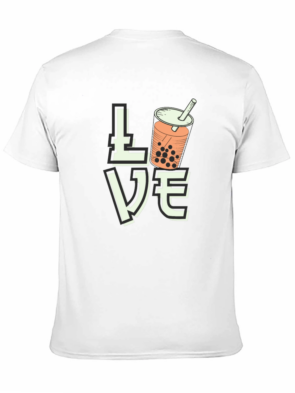 Love Bubble Tea Graphic T-Shirt - Black
