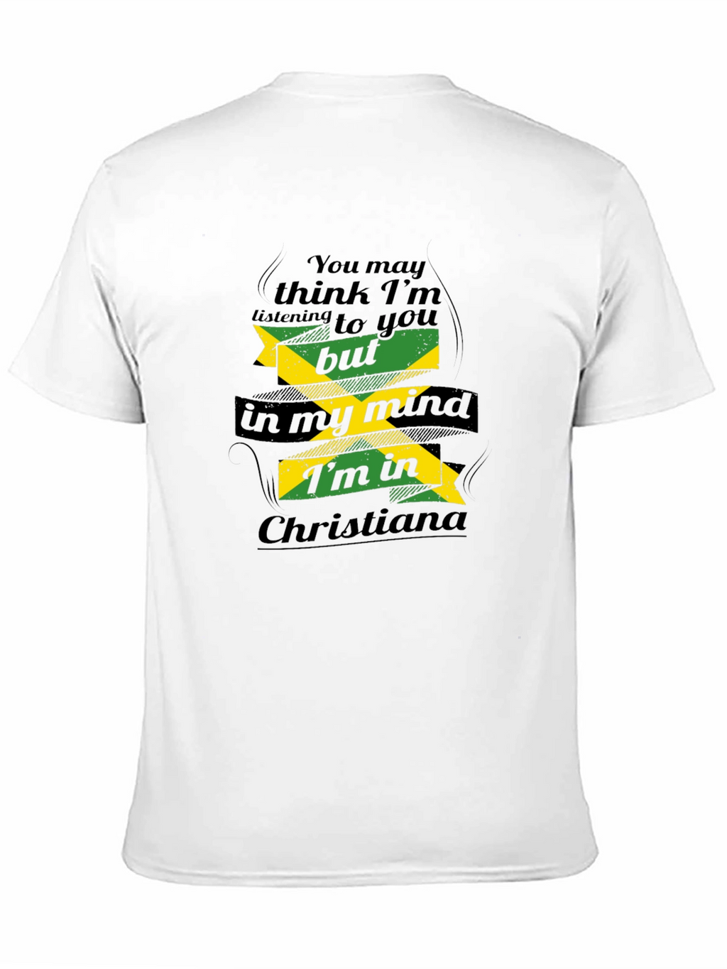 Jamaica in My Mind Mens Black T-Shirt
