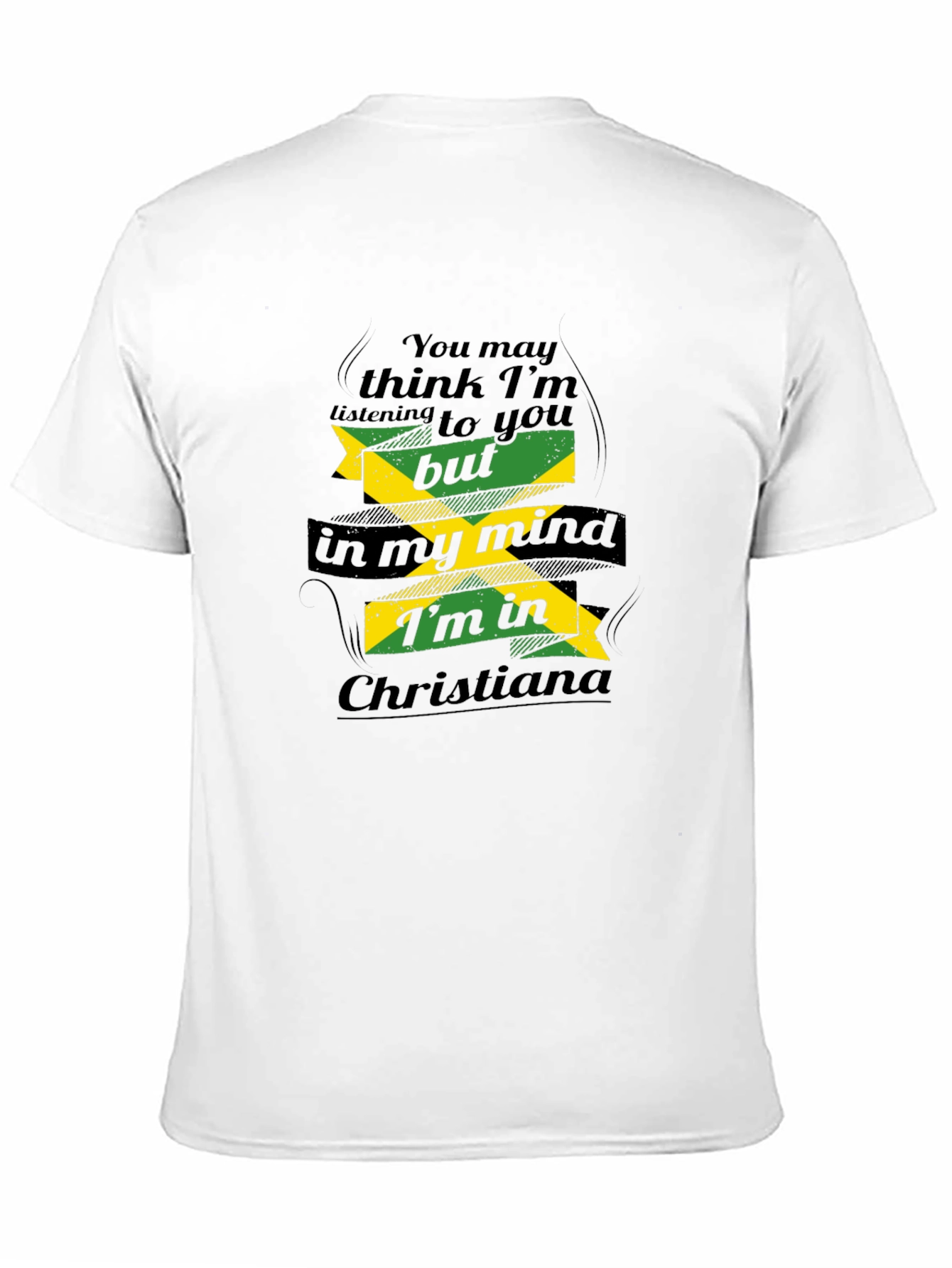 Jamaica in My Mind Mens Black T-Shirt