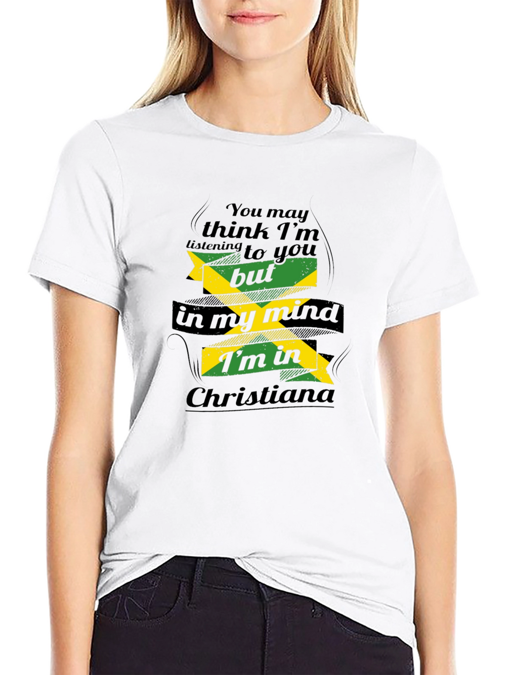 Jamaica in My Mind Mens Black T-Shirt